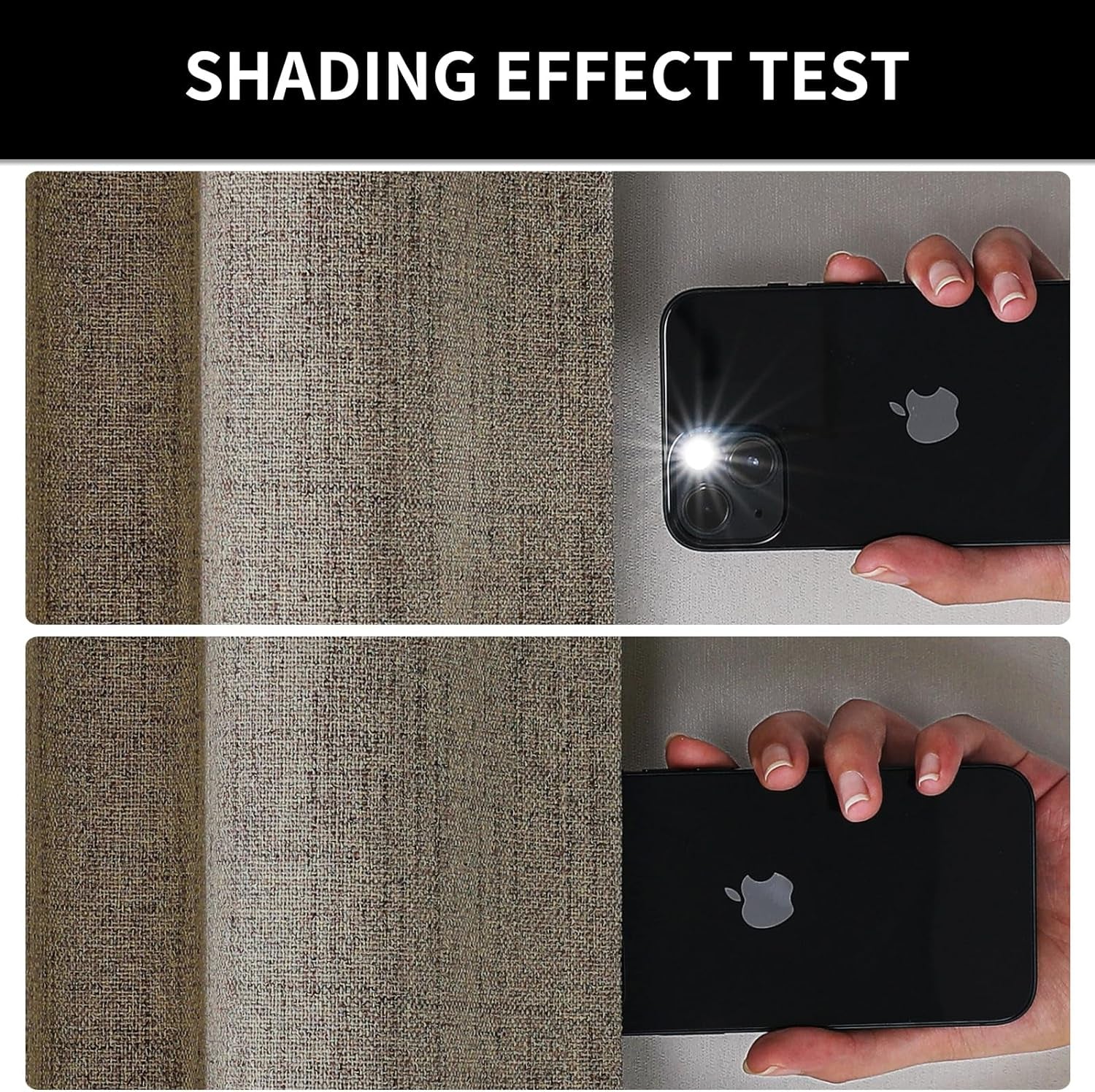 Natural Linen Curtains 2 Panels Set100% Blackout Thermal Insulated (52X84 Inch,Linen)