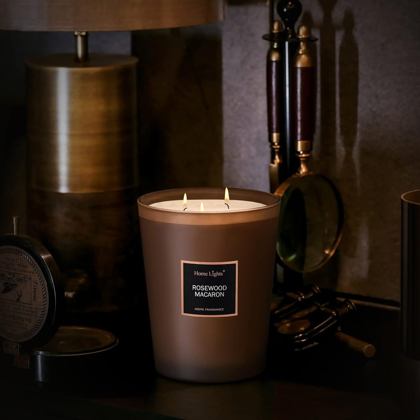 Rosewood Macaron HomeRight's Scented Candles | Large Jar Candle - 33.3 Oz.