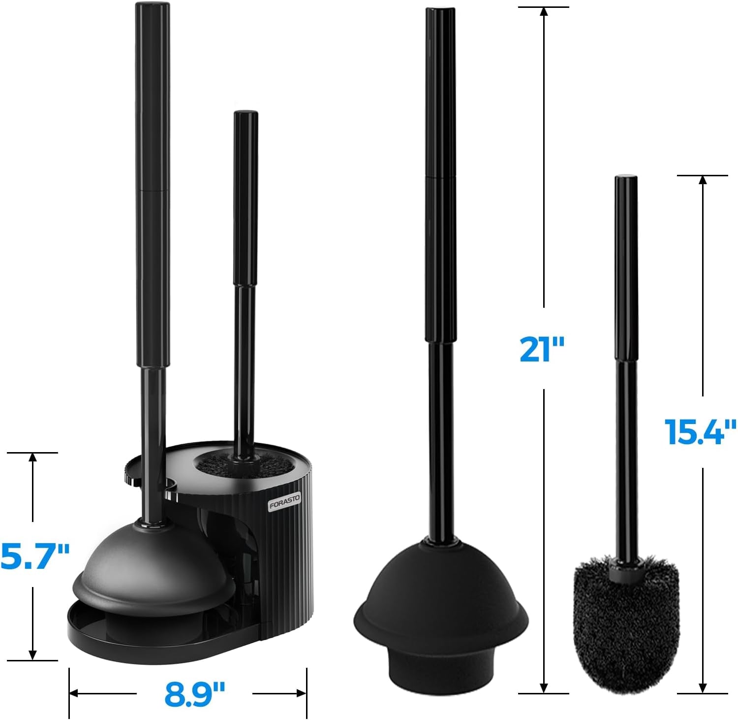 2 in 1 Toilet Plunger and Brush Set