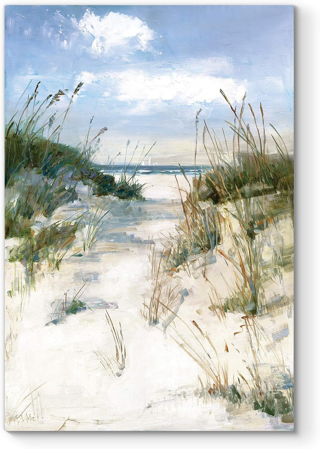 Nature Canvas Wall Art, Modern Paintings Decorations Sunny Tropical Ocean - 24"X36" LT06