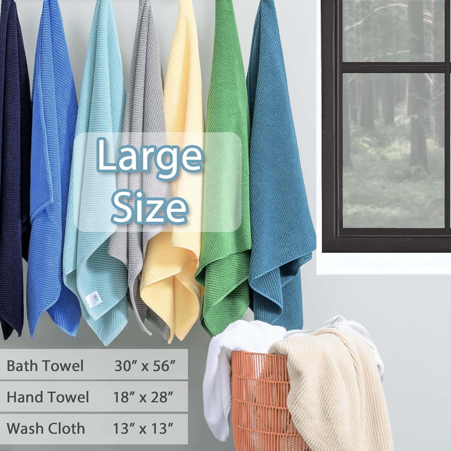 Pink Towels - 100% Cotton, Soft, Quick Dry, Lightweight, Towel Set of 6