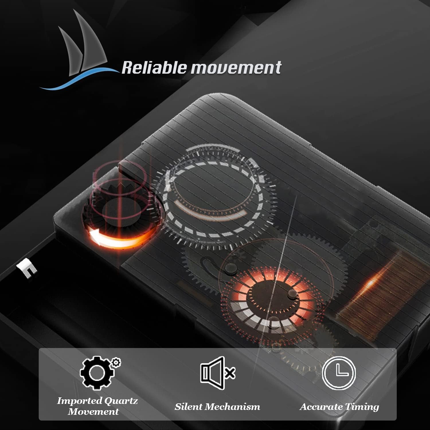 Dia 9-Inch Retro Style Vintage Wood Indoor Wall Clock (Requires 2 AA Batteries)