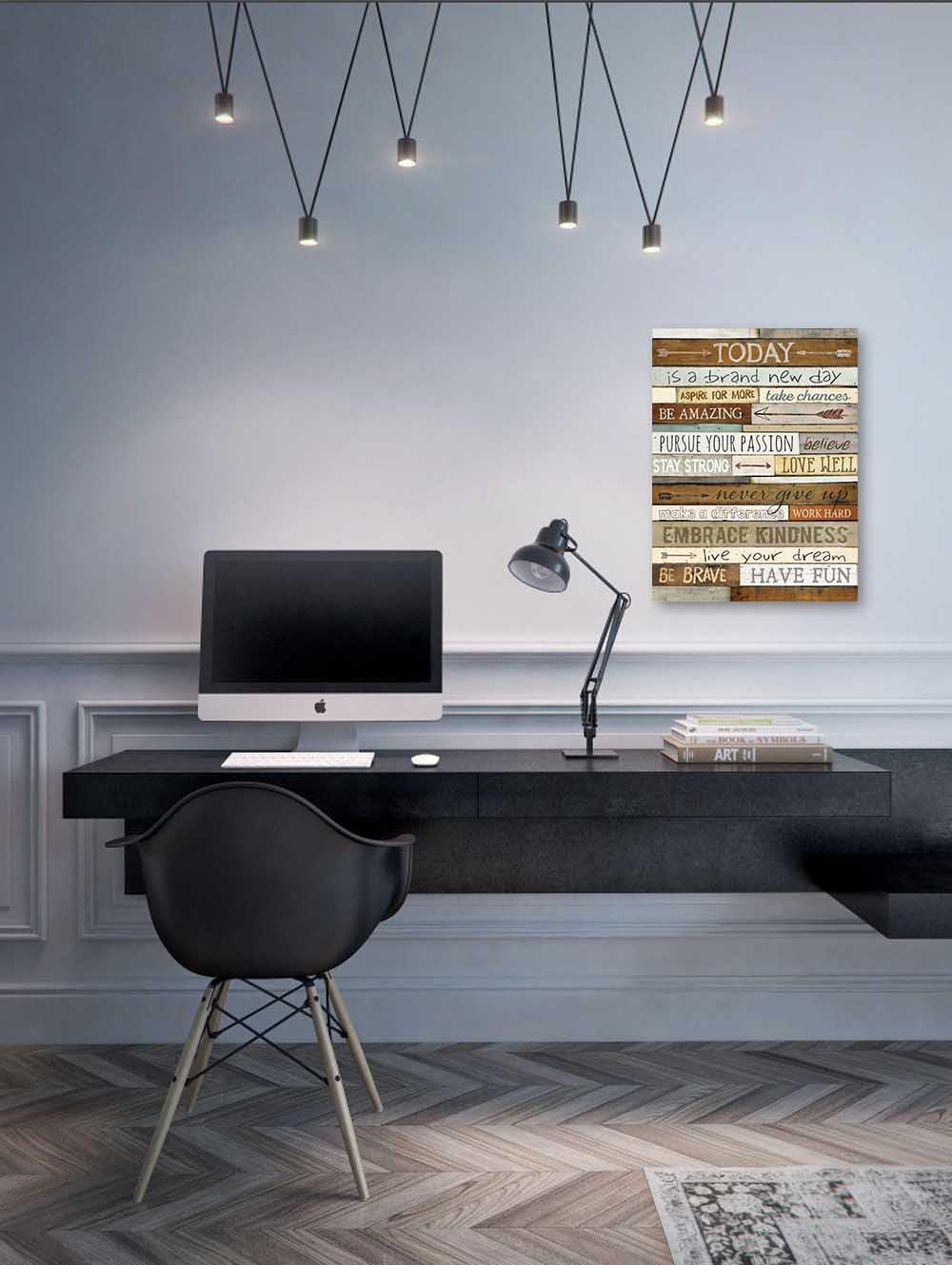 Inspirational Wall Art for Girls Motivational Canvas Prints Framed Wall Art 12 X 16 Inch