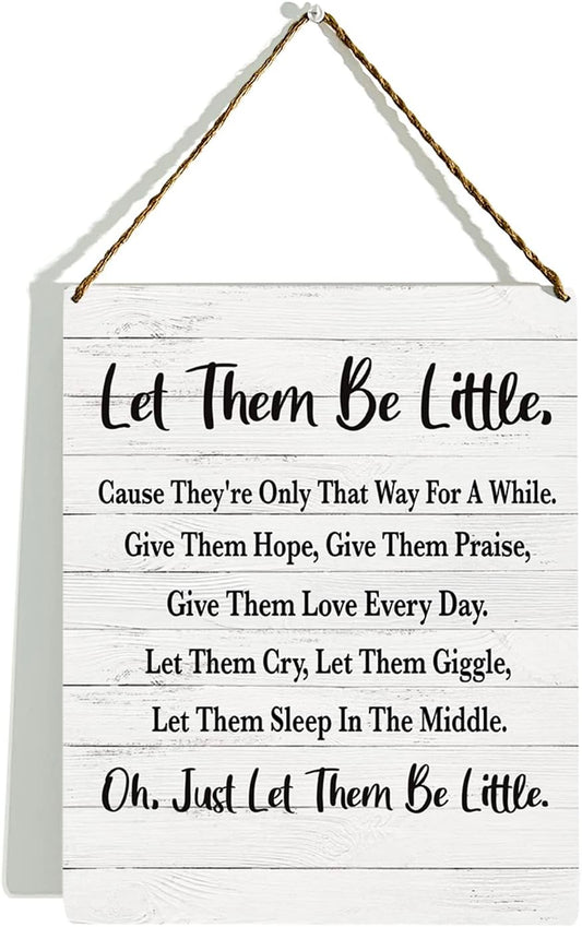 Let Them Be Little, Nursery Quotes Wall Art, Gender Neutral Nursery Art, 8X10 Inch (Gms628)