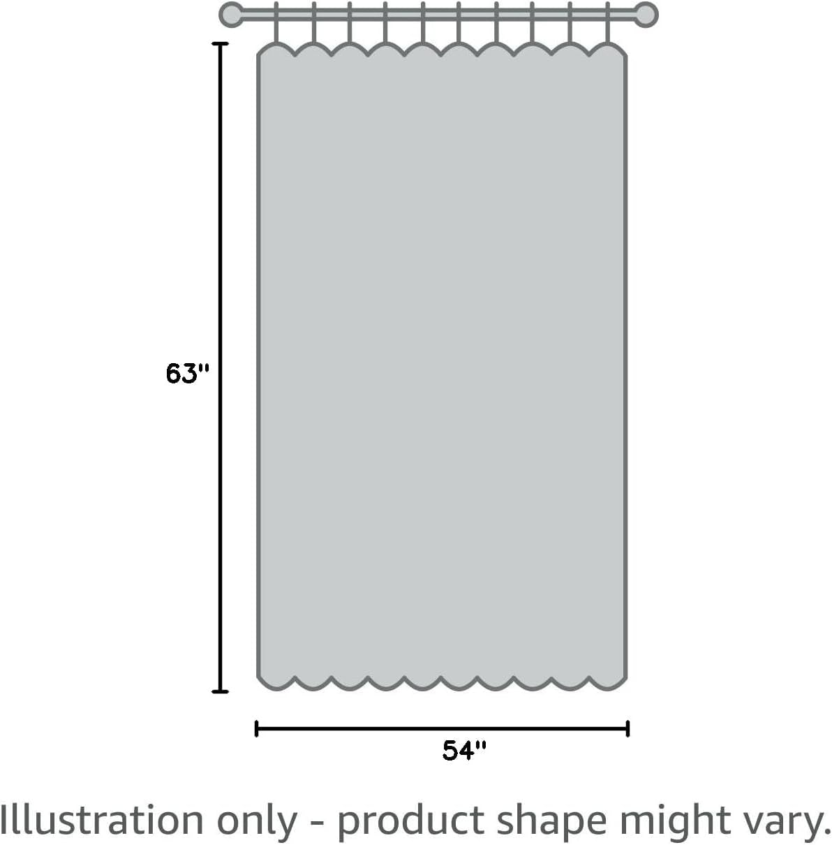 Window Curtain Panel - Charming Handmade Bow Details - Elegant Light Filtering Single Curtain - 54" W X 63" L, White