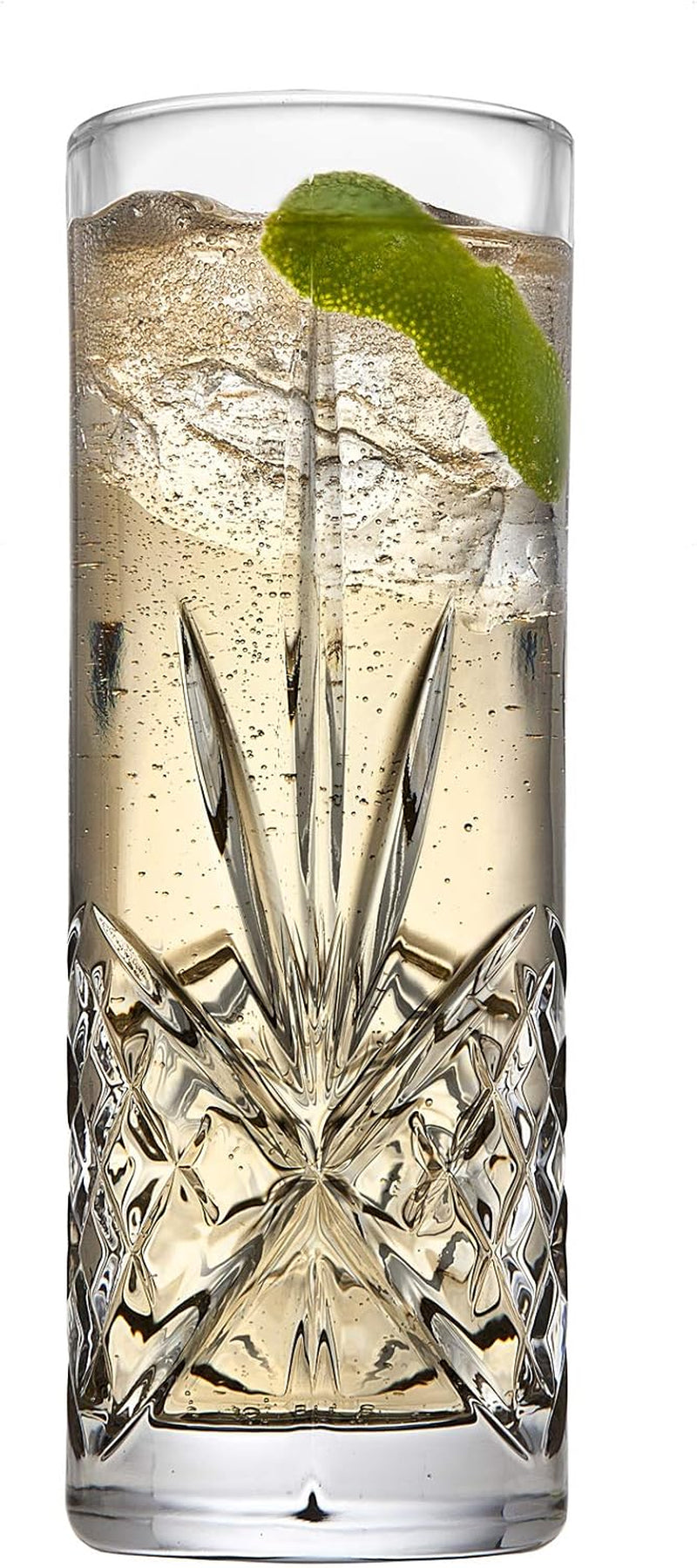 Tall Beverage Glasses Collins All Purpose Drinking Glasses- Dublin Collection, SET of 4