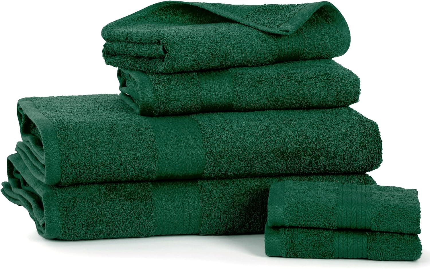 100% Green Cotton Luxury 6 Piece Towels Set