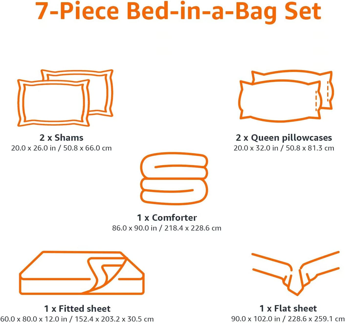 7-Piece Gray Calvin Stripe Bedding, Full/Queen Comforter Set with Sheets