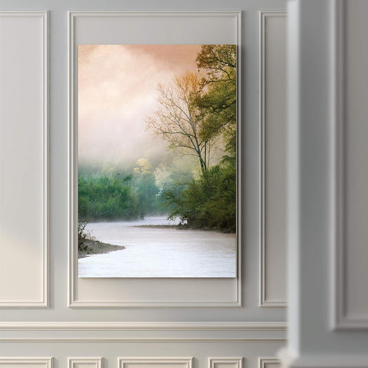 Nature Canvas Wall Art, Home Paintings Artwork Serene Forest Lake, Romantic Modern Wall Hanging Decorations- 24"X36" LT06