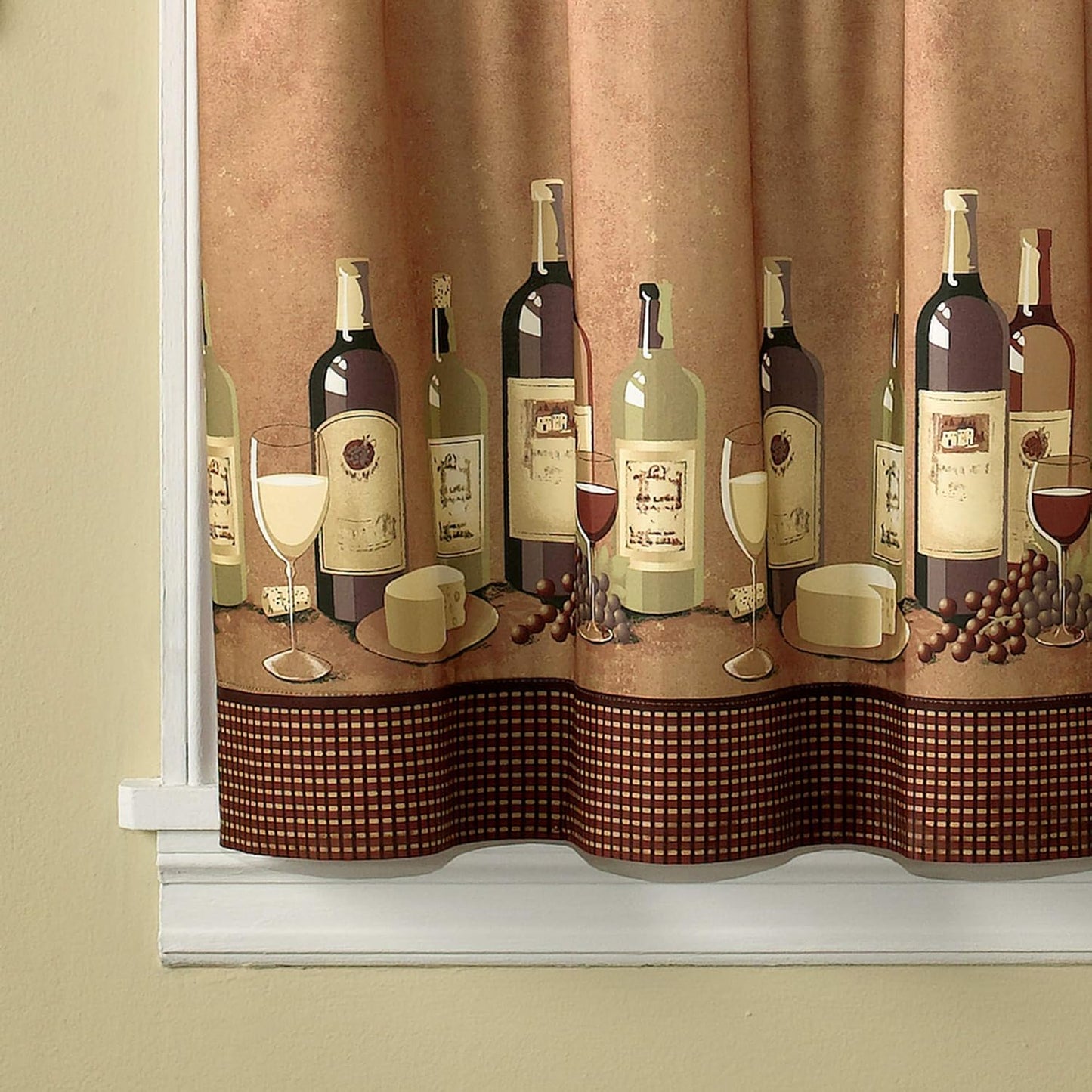 Industries Wines Kitchen Curtain Set 36-Inch Length