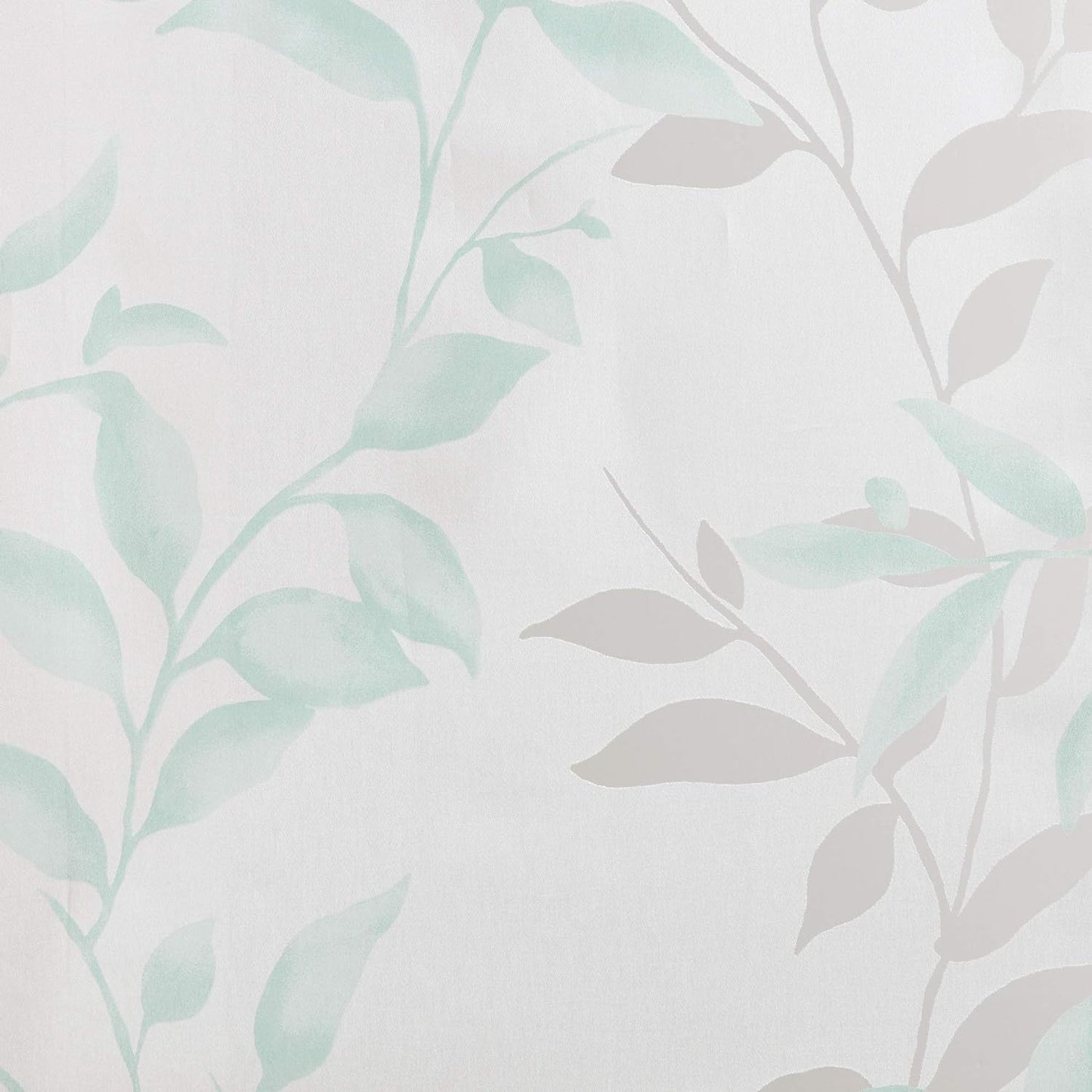 Cecily Semi Sheer SINGLE Panel Curtain, "50X84", Leaves Aqua