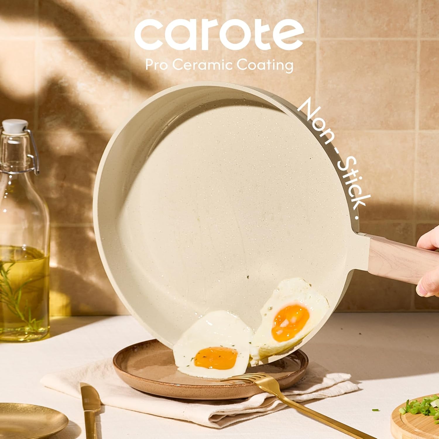 14Pcs Pots and Pans Set Non Stick, Ceramic Cookware Set, Non-Toxic Kitchen Cooking Set, PFAS and PFOA Free
