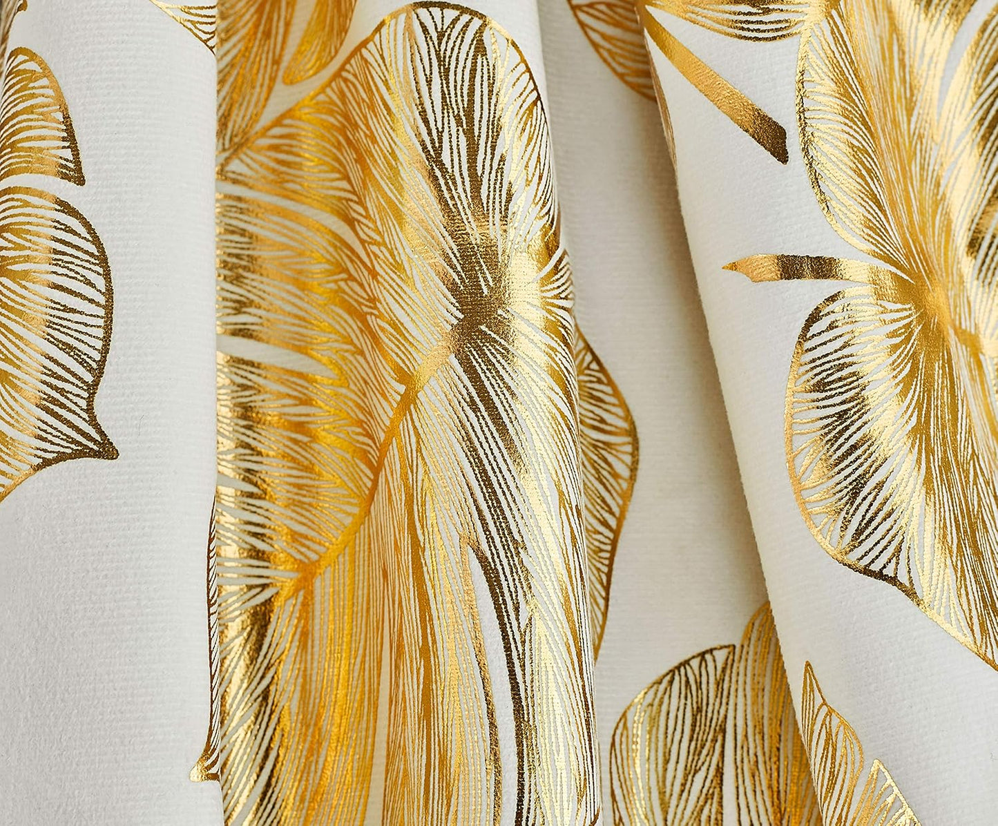 Decorative Throw Pillow Cover Gold Stamping Leaves 18 X 18 Inches, 4 Set