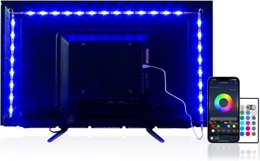 Led Strip Lights 8.2Ft for 40-60In TV, USB LED TV Backlight Kit with Remote - 16 Color 5050 Leds Bias Lighting for HDTV