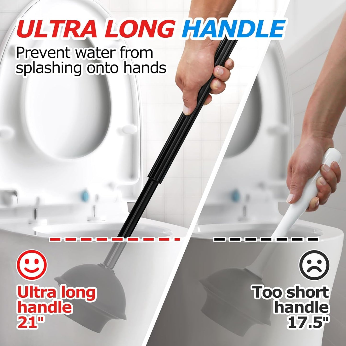 2 in 1 Toilet Plunger and Brush Set