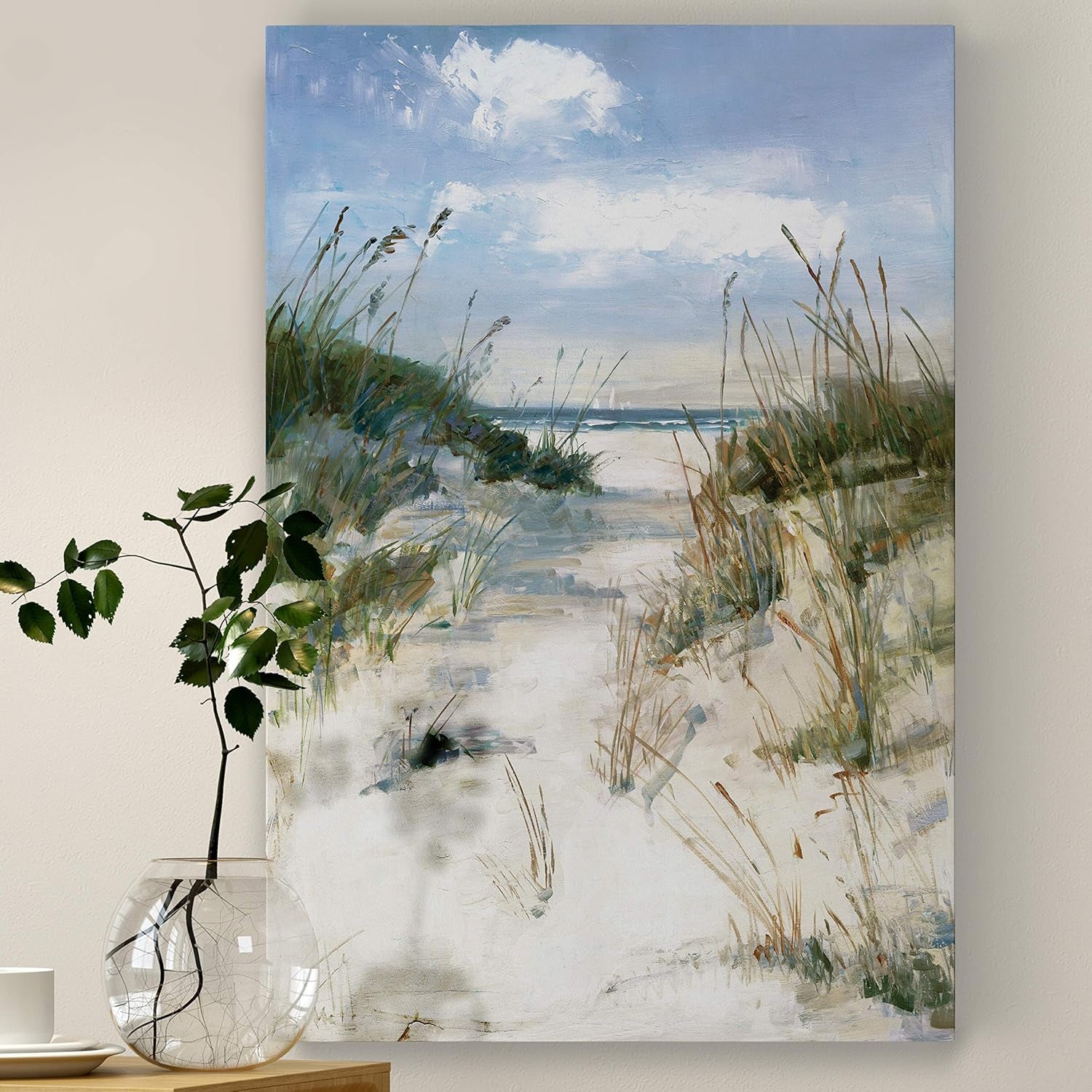 Nature Canvas Wall Art, Modern Paintings Decorations Sunny Tropical Ocean - 24"X36" LT06