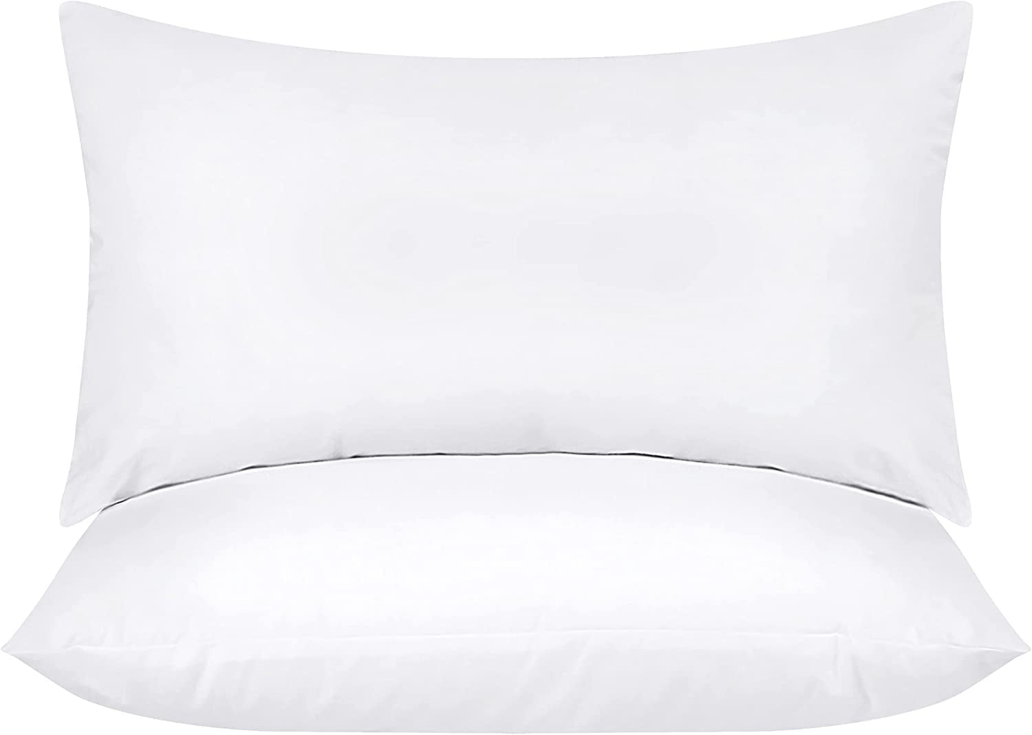Throw Pillows Insert (Pack of 2, White) - 12 X 20 Inches Bed and Couch Pillows - Indoor Decorative Pillows