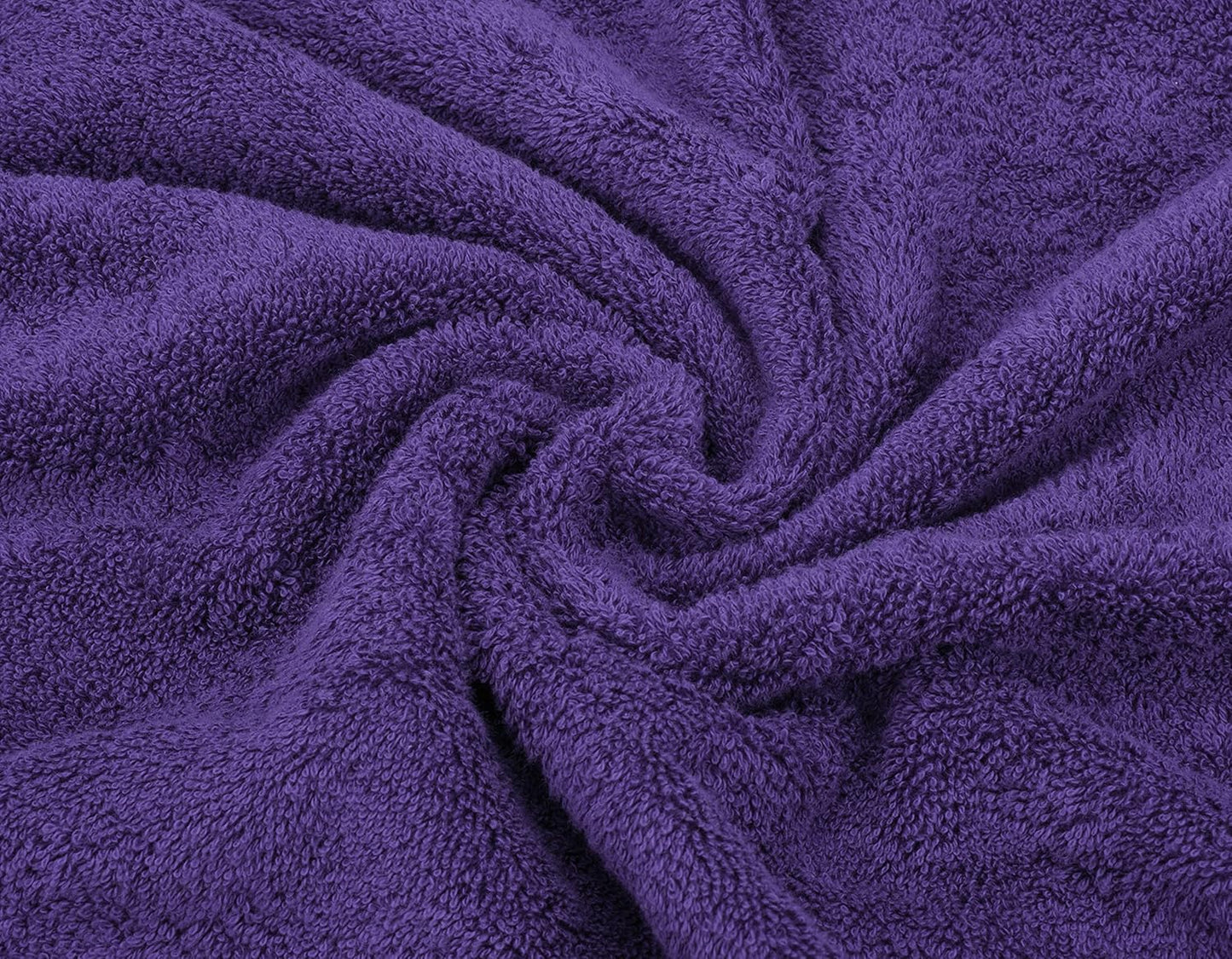 Luxury 6 Piece Towel Set, 100% Cotton Turkish Towels for Bathroom, Purple Towel Sets
