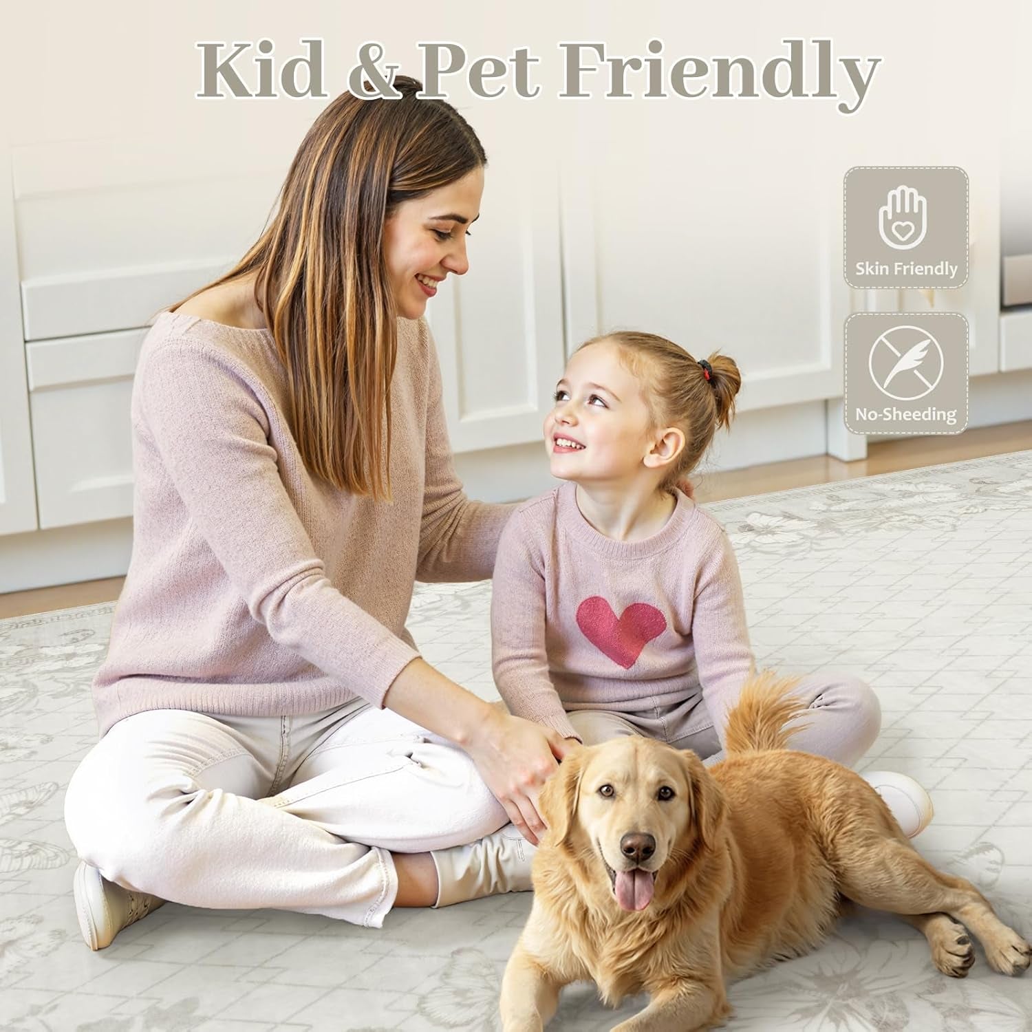 Runner Rug Non-Slip 2X6, Washable Butterfly Beige Rug Runners for Hallways, (Beige,2'X6')