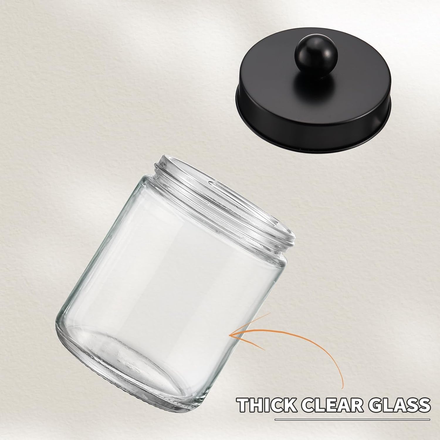 Bathroom Organizers and Storage,4 Pack Bathroom Accessories, (Black Lids)