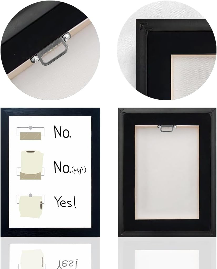 Bathroom Picture Wall Decor, Toilet Paper Bathroom Rule Wall Art, Bathroom Sign