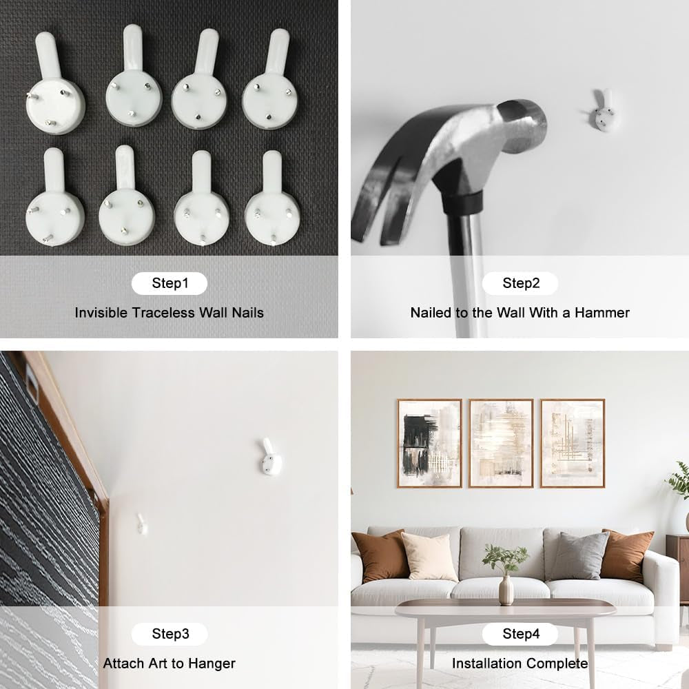 HPINUB Modern Abstract Canvas Wall Art Set, (Set of 3,12X16 Inch) Textured Framed Art Prints, Black and White Large Wall Painting,Neutral Minimalist Wall Decor for Living Room, Dining Room, Office