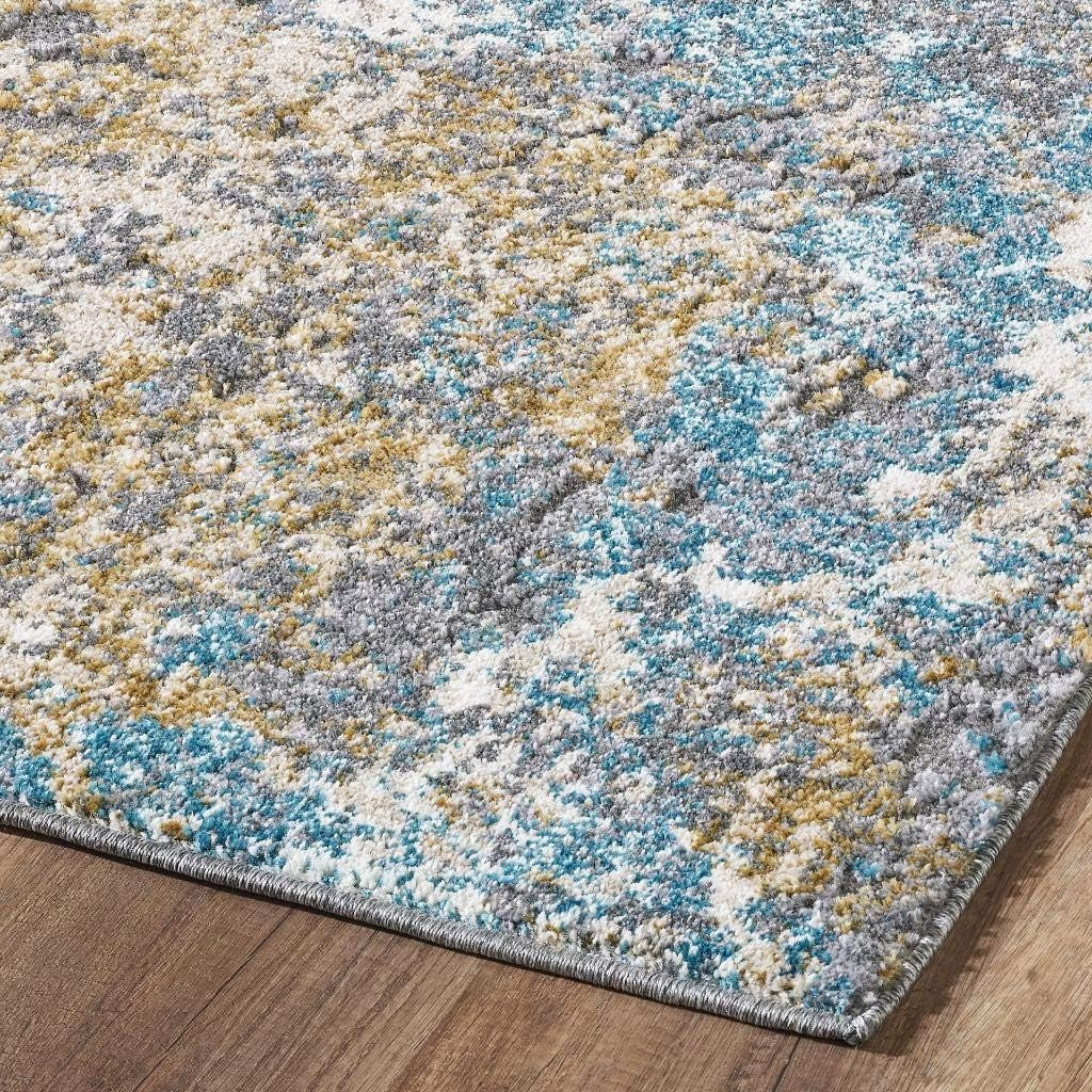 Persian Area Rug - Modern Design, Medium Pile, Turquoise / Size 5 X 7