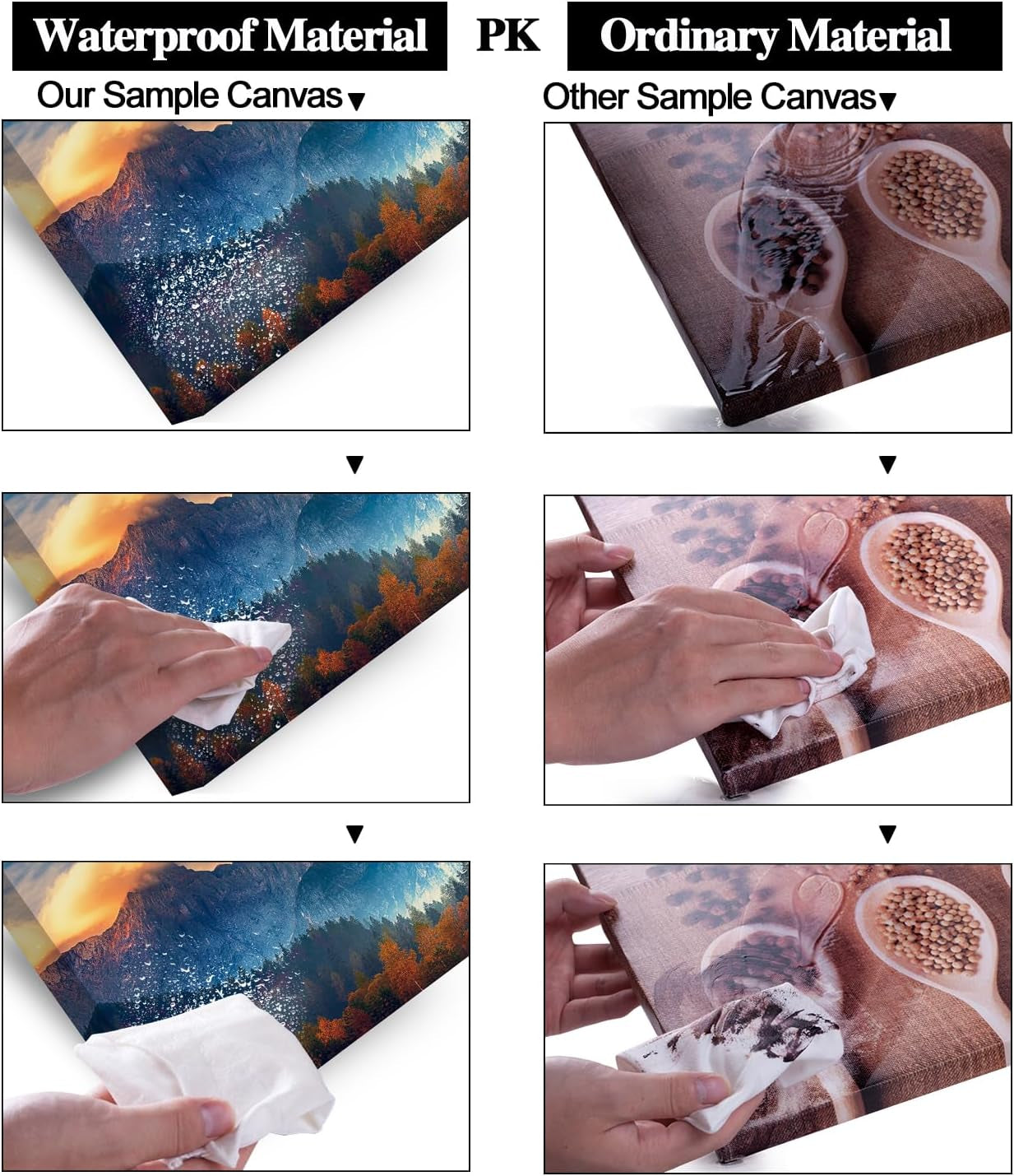 Wall Art Colorful Mountain Scenery Canvas Painting 20"X40" (50Cmx100Cm)