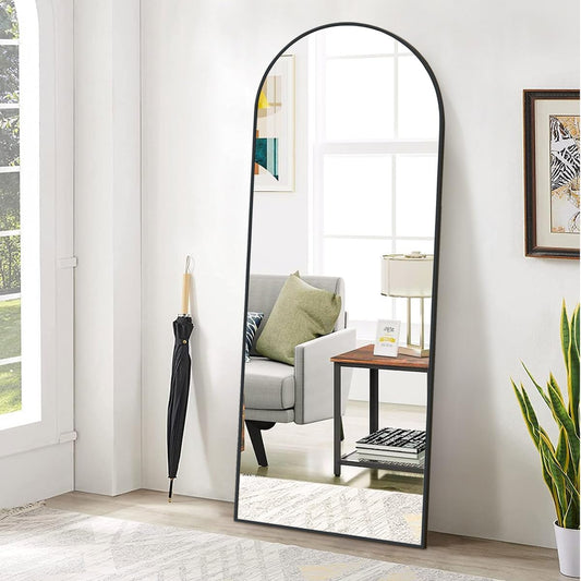 65"X24" Full Length Mirror with Stand, Black