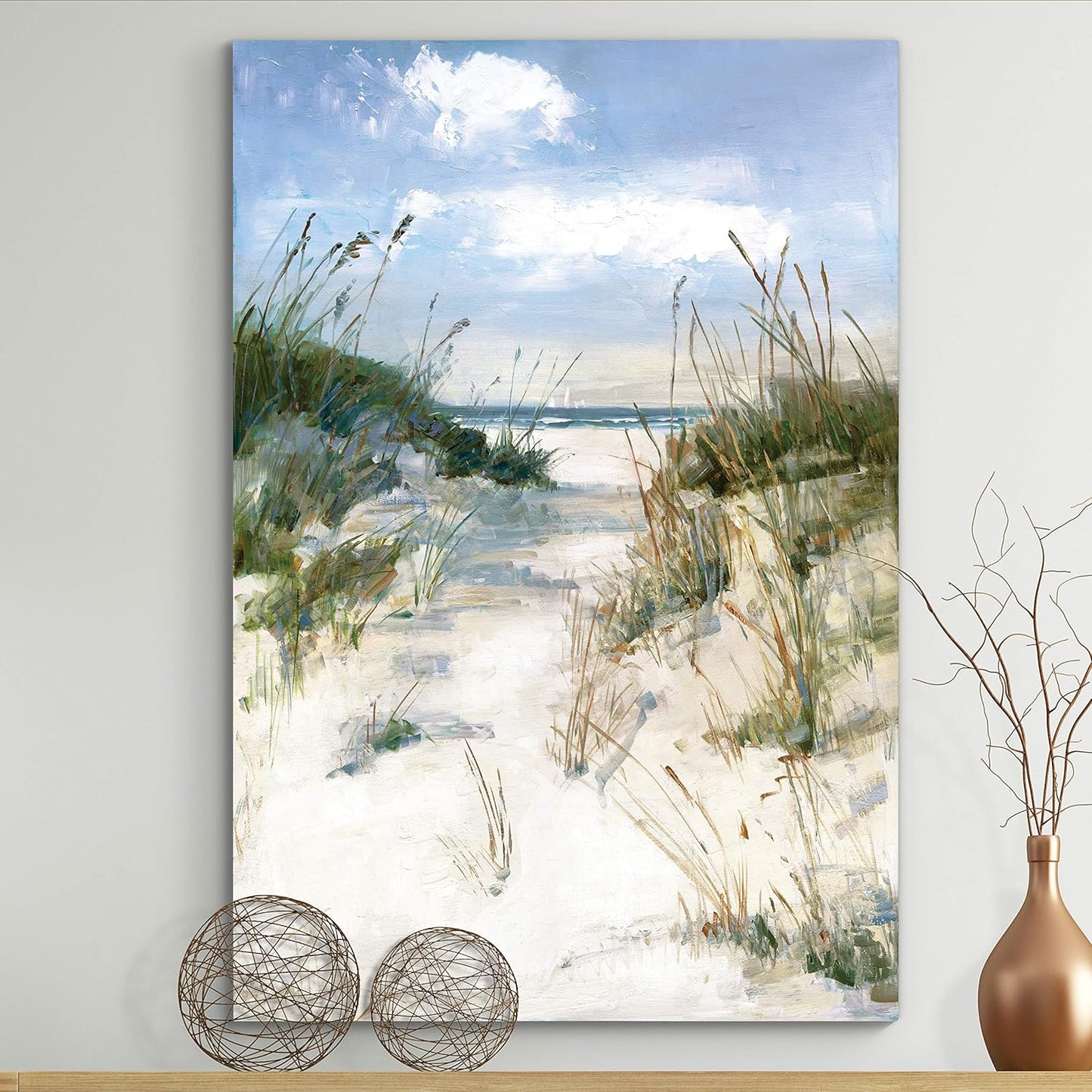 Nature Canvas Wall Art, Modern Paintings Decorations Sunny Tropical Ocean - 24"X36" LT06