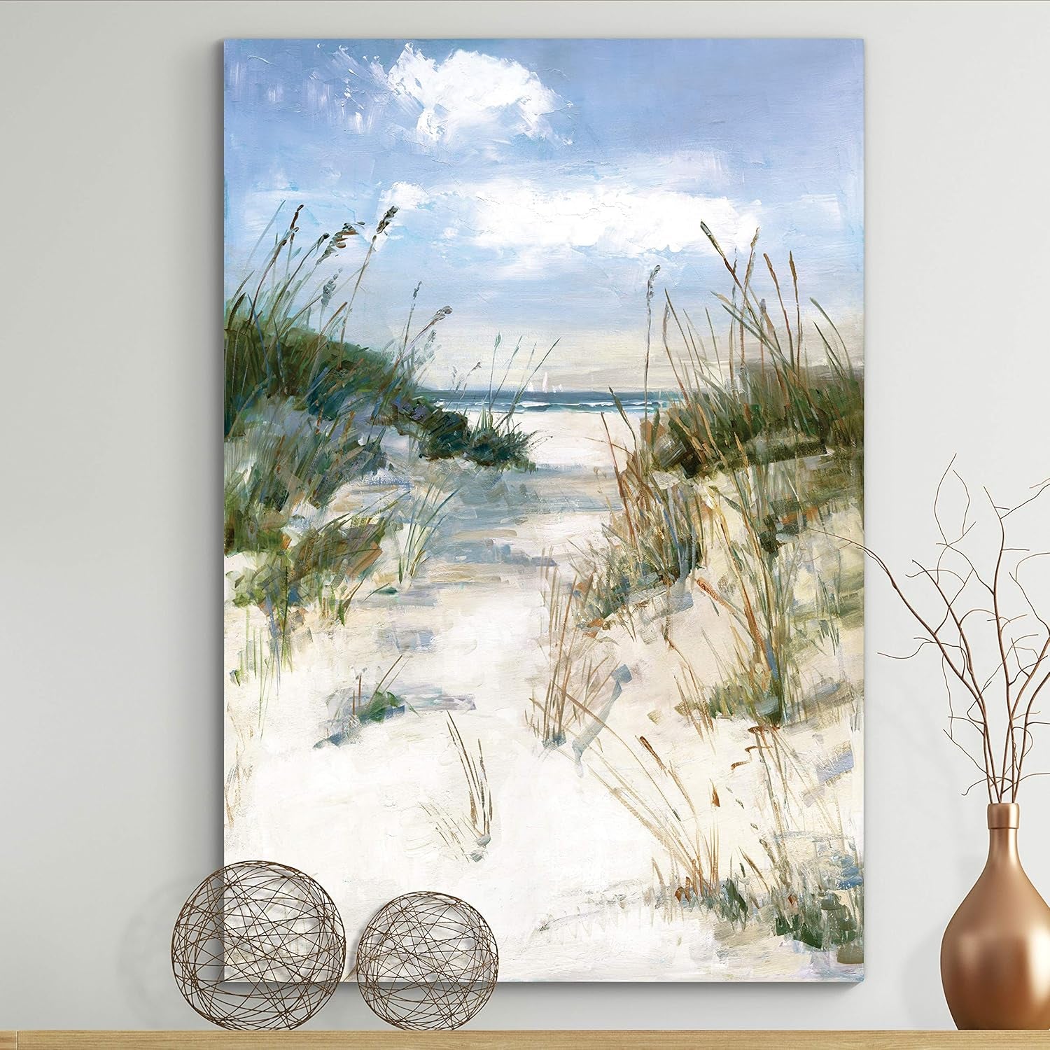 Nature Canvas Wall Art, Modern Paintings Decorations Sunny Tropical Ocean - 24"X36" LT06
