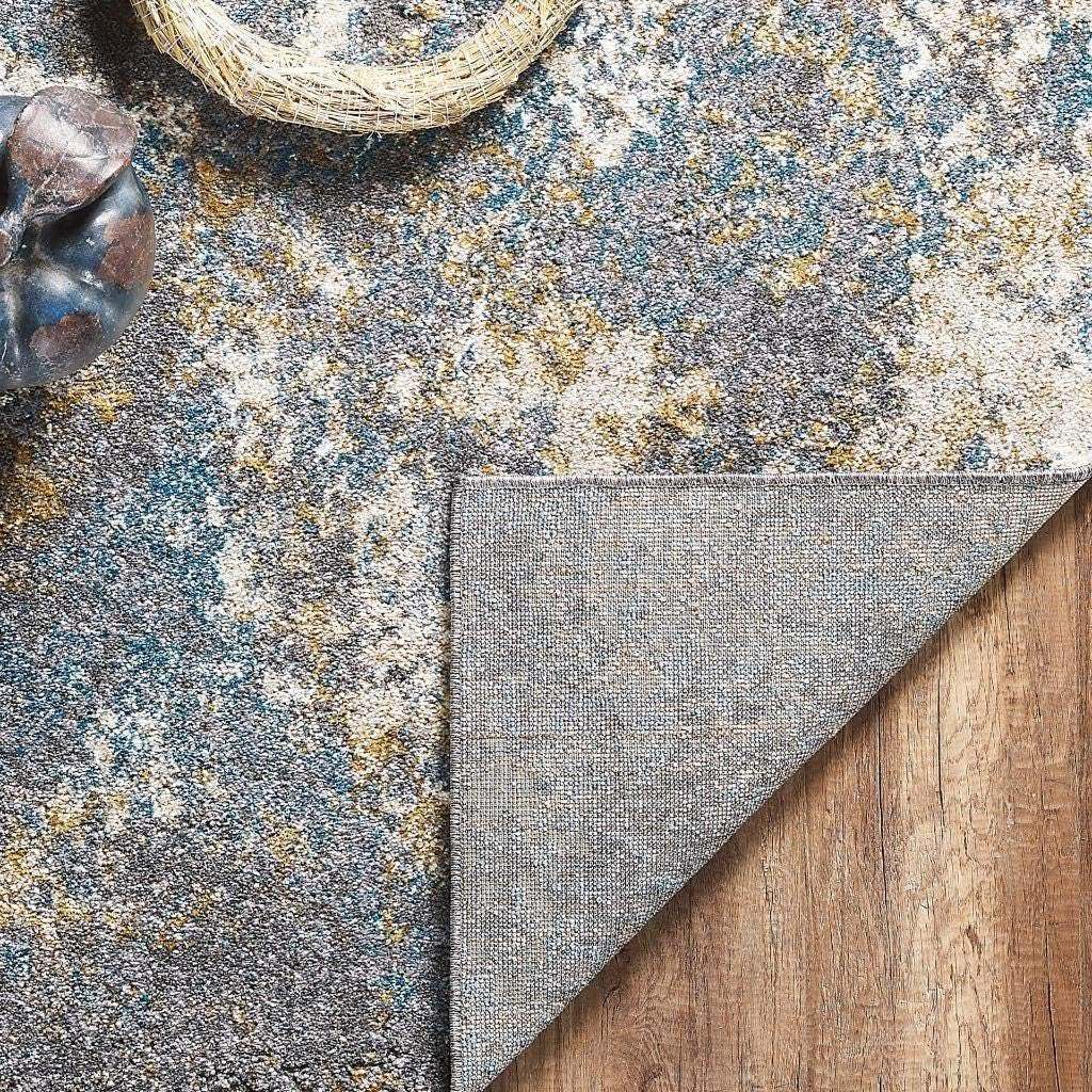 Persian Area Rug - Modern Design, Medium Pile, Turquoise / Size 5 X 7