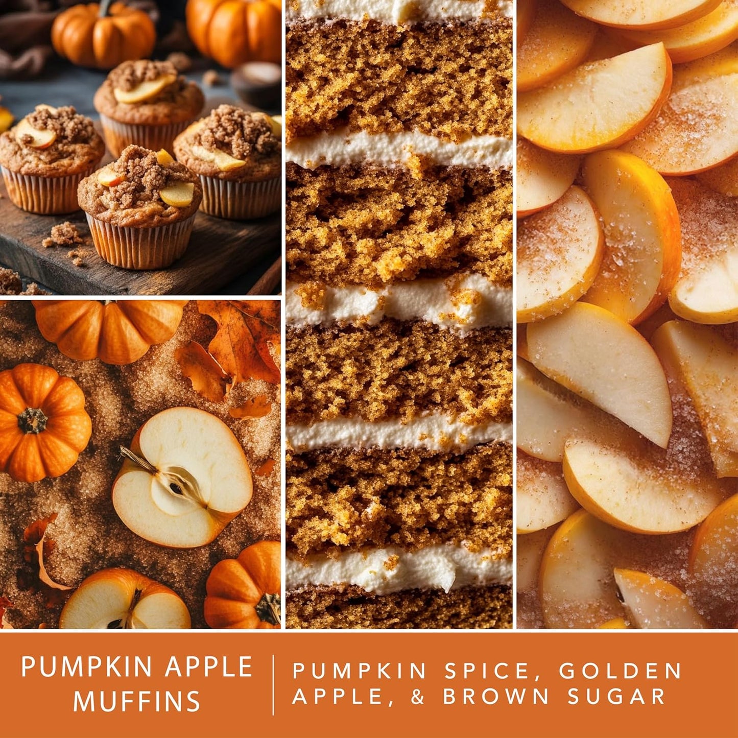 Wax Melts, Wax Cubes Strong Scent - Pumpkin Apple Muffins - Long Lasting Scented for Warmer, 10Oz (24-Cubes)