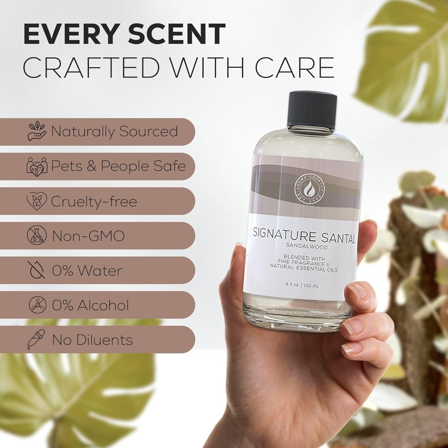 Signature Santal Diffuser Oil - Sandalwood Scented Oil (8.5 Fl. Oz)