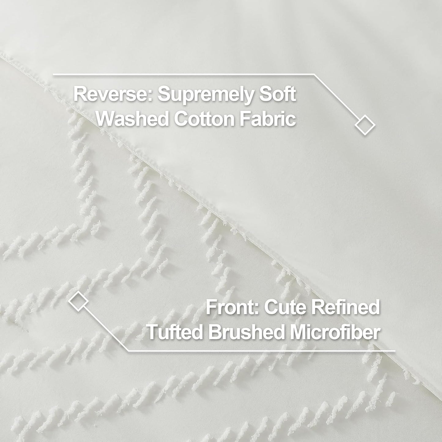 Ivory California King Comforter Set, 3 Pieces, Fluffy Bed Set (104X96In Comforter & 2 Pillowcases)