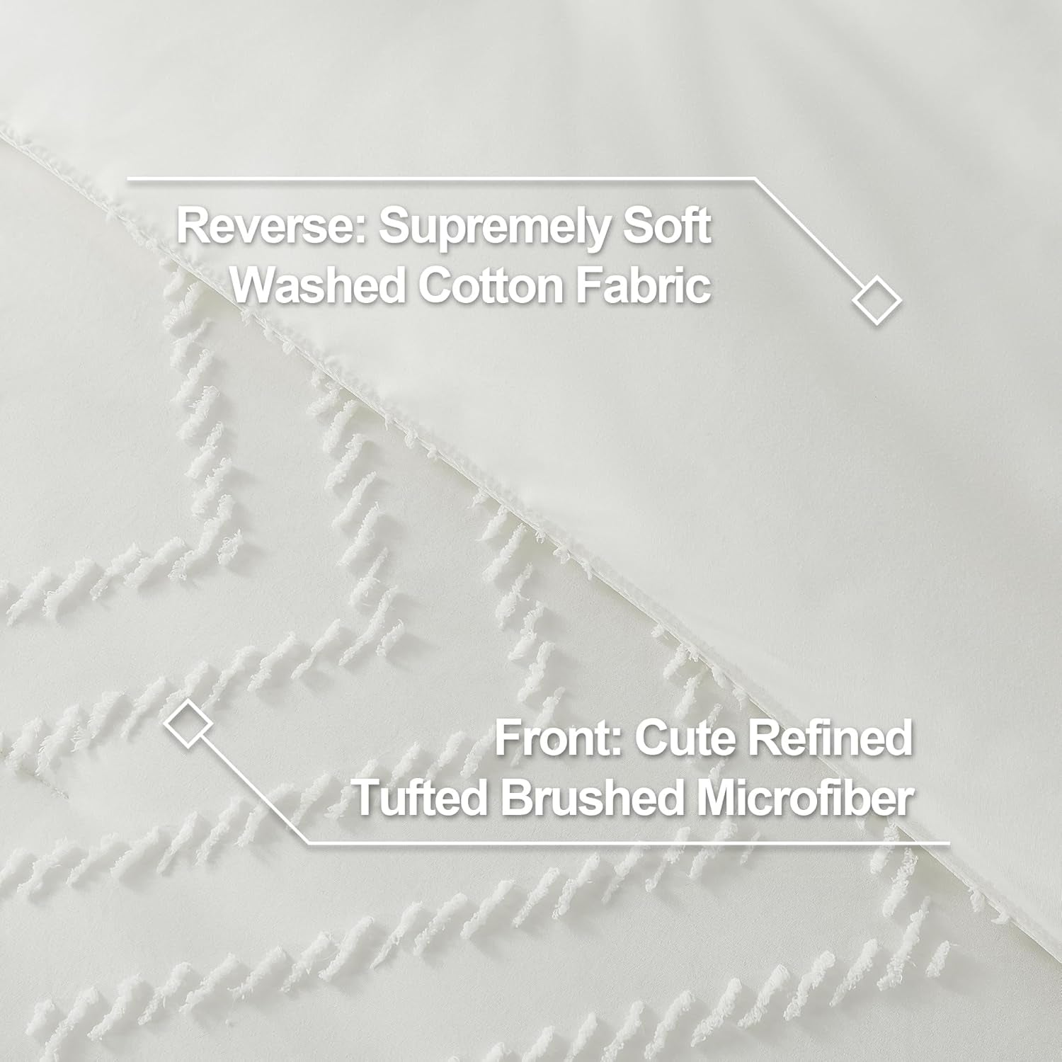 Ivory California King Comforter Set, 3 Pieces, Fluffy Bed Set (104X96In Comforter & 2 Pillowcases)