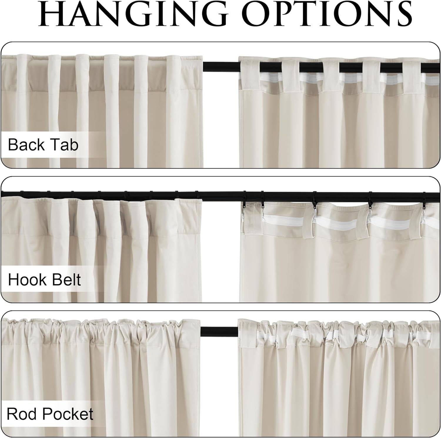 Beige Velvet Curtains, Elegant, Privacy Thermal, W52 X L84 Inches, 2 Panels