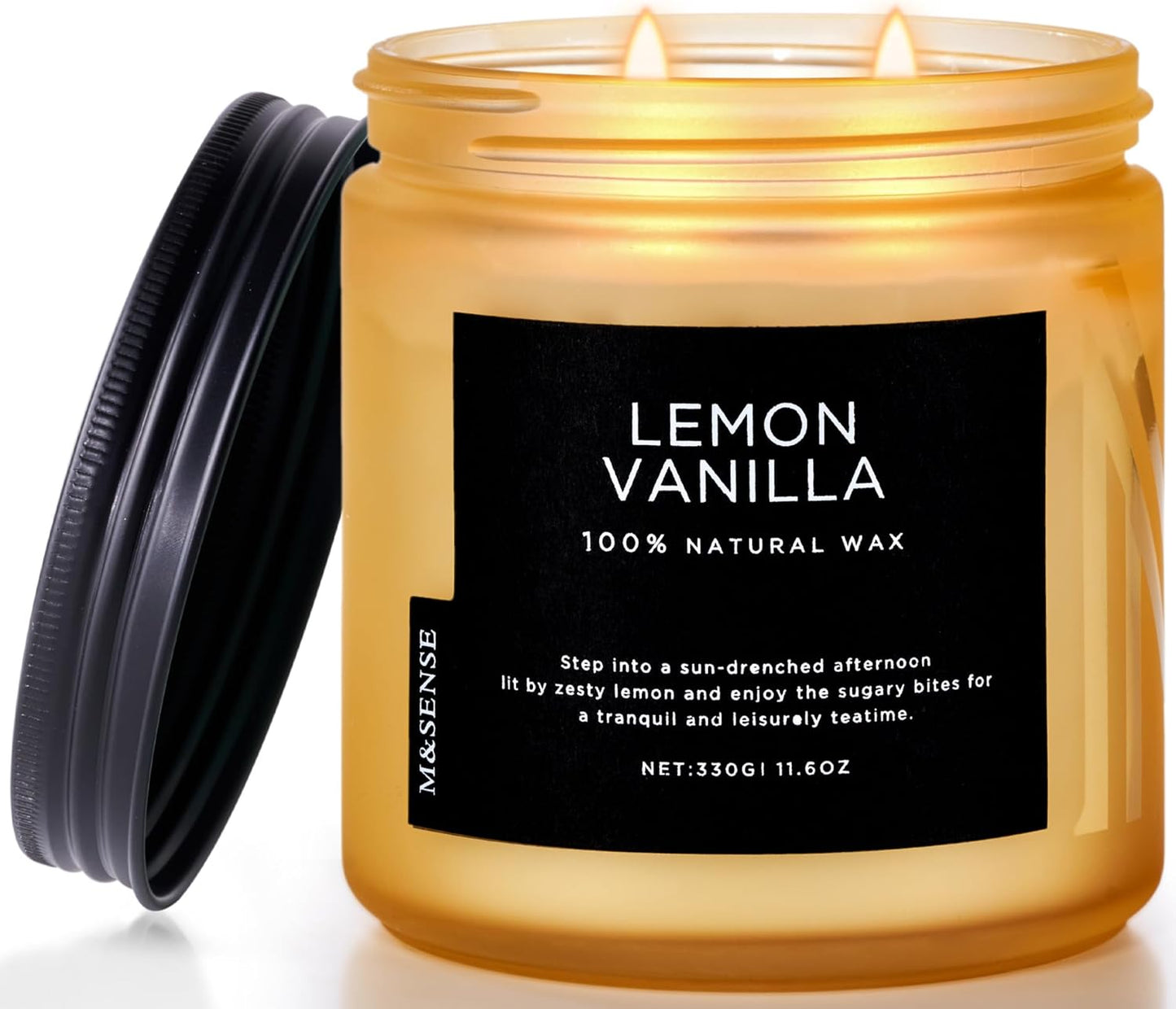Lemon Vanilla Scented Candles, 11.6Oz