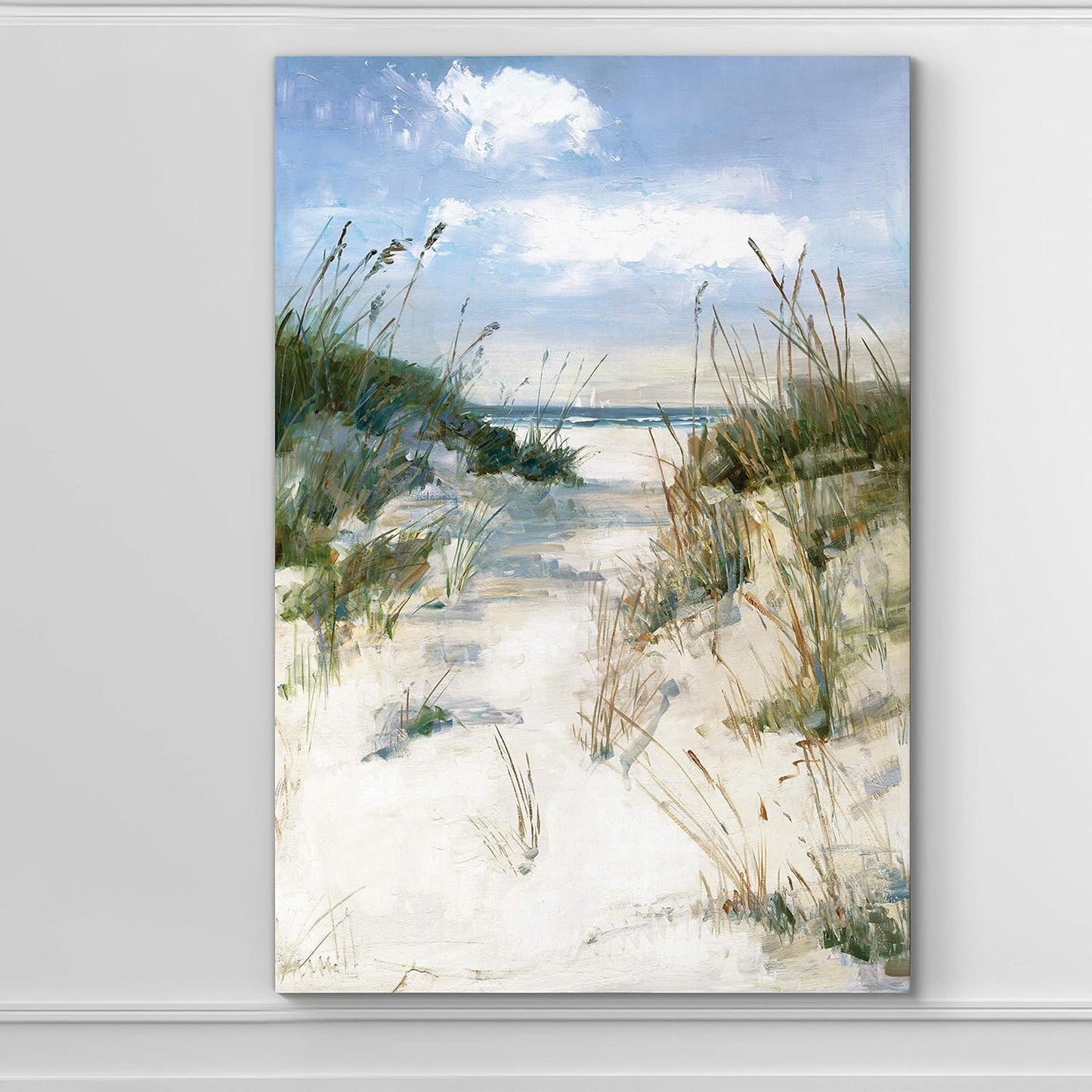 Nature Canvas Wall Art, Modern Paintings Decorations Sunny Tropical Ocean - 24"X36" LT06