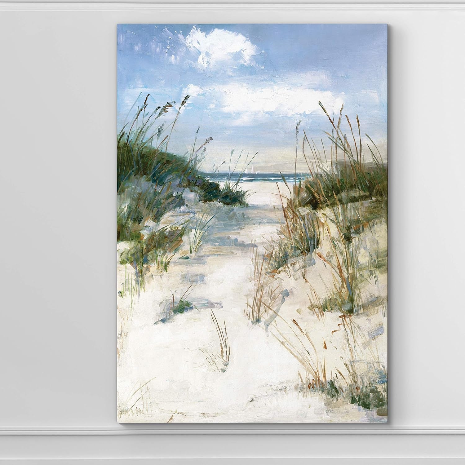 Nature Canvas Wall Art, Modern Paintings Decorations Sunny Tropical Ocean - 24"X36" LT06