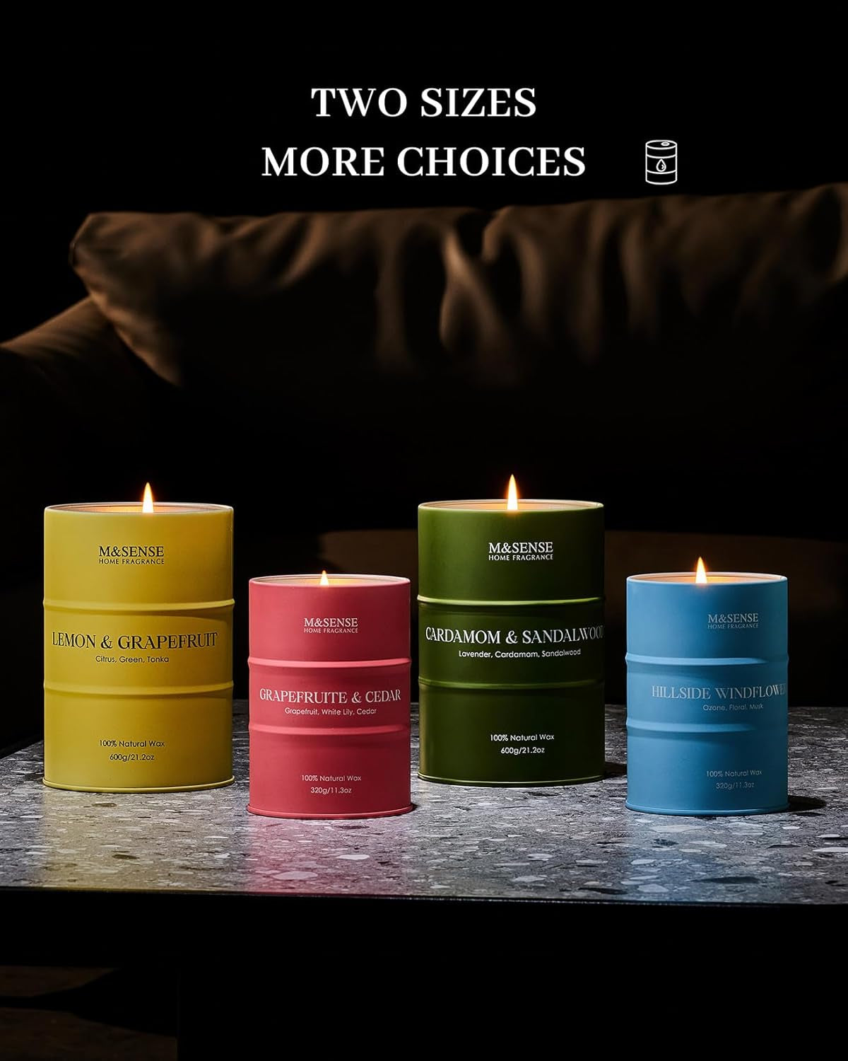 Bubbly Champagne Large Candles, 21.2 Oz