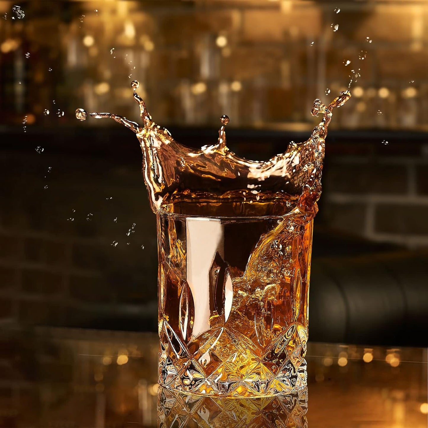 Whiskey Glasses Set of 4, Rocks Glasses, 10 Oz Old Fashioned Tumblers
