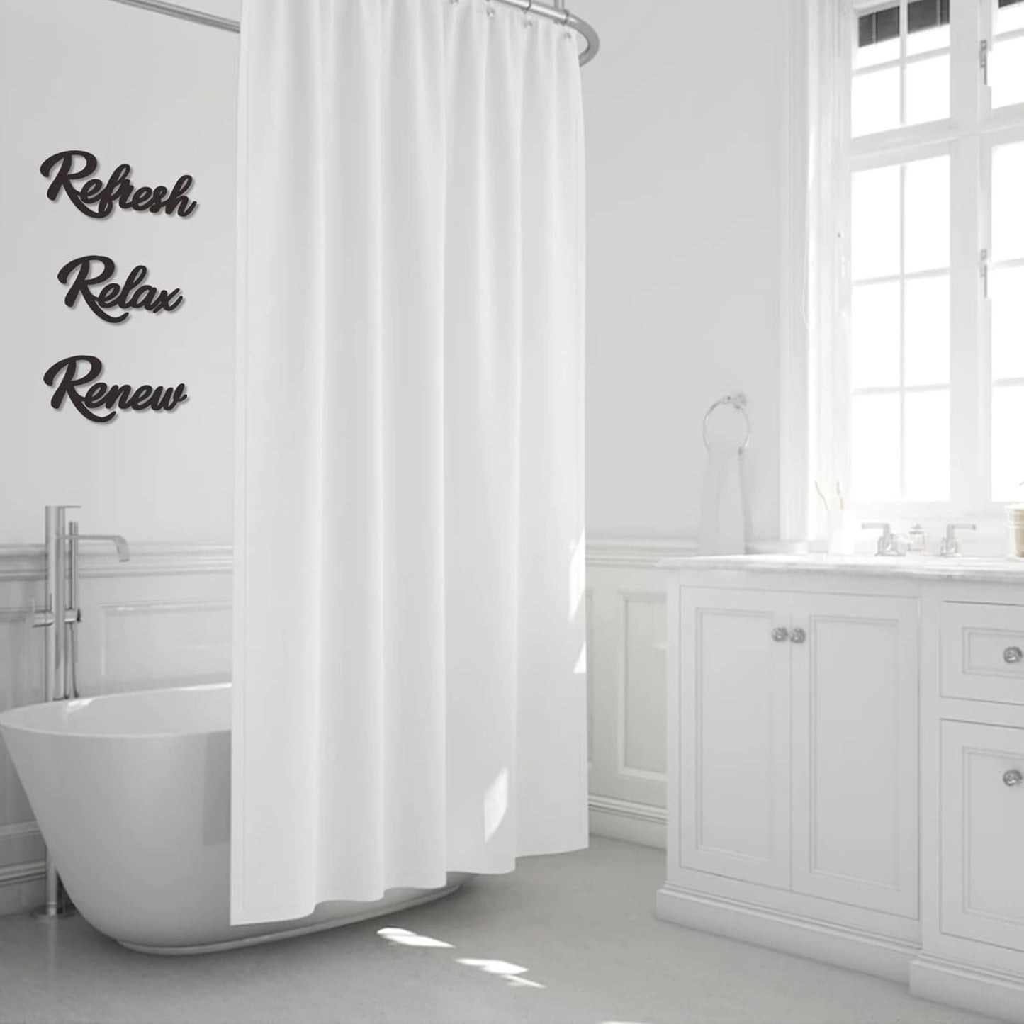 3 Pieces Bathroom Decor Wooden Bathroom Sign Relax Renew Refresh Sign (Black)