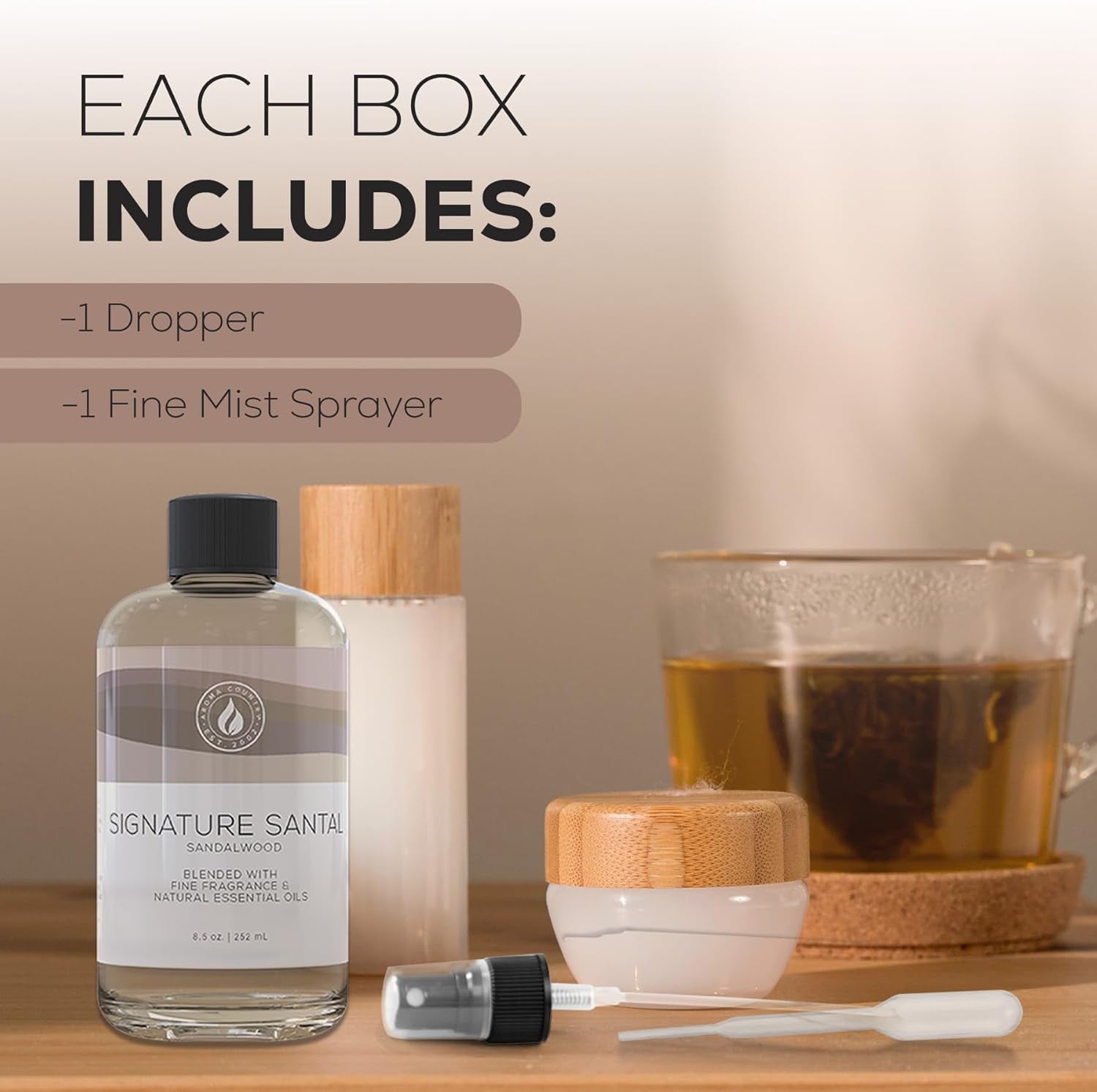 Signature Santal Diffuser Oil - Sandalwood Scented Oil (8.5 Fl. Oz)