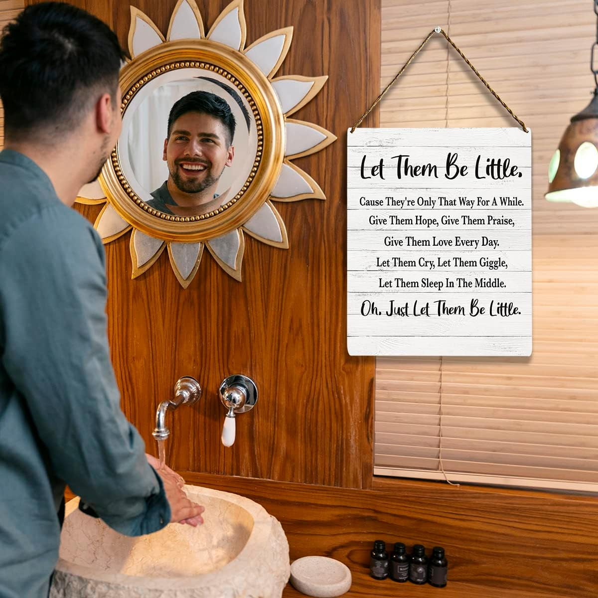 Let Them Be Little, Nursery Quotes Wall Art, Gender Neutral Nursery Art, 8X10 Inch (Gms628)