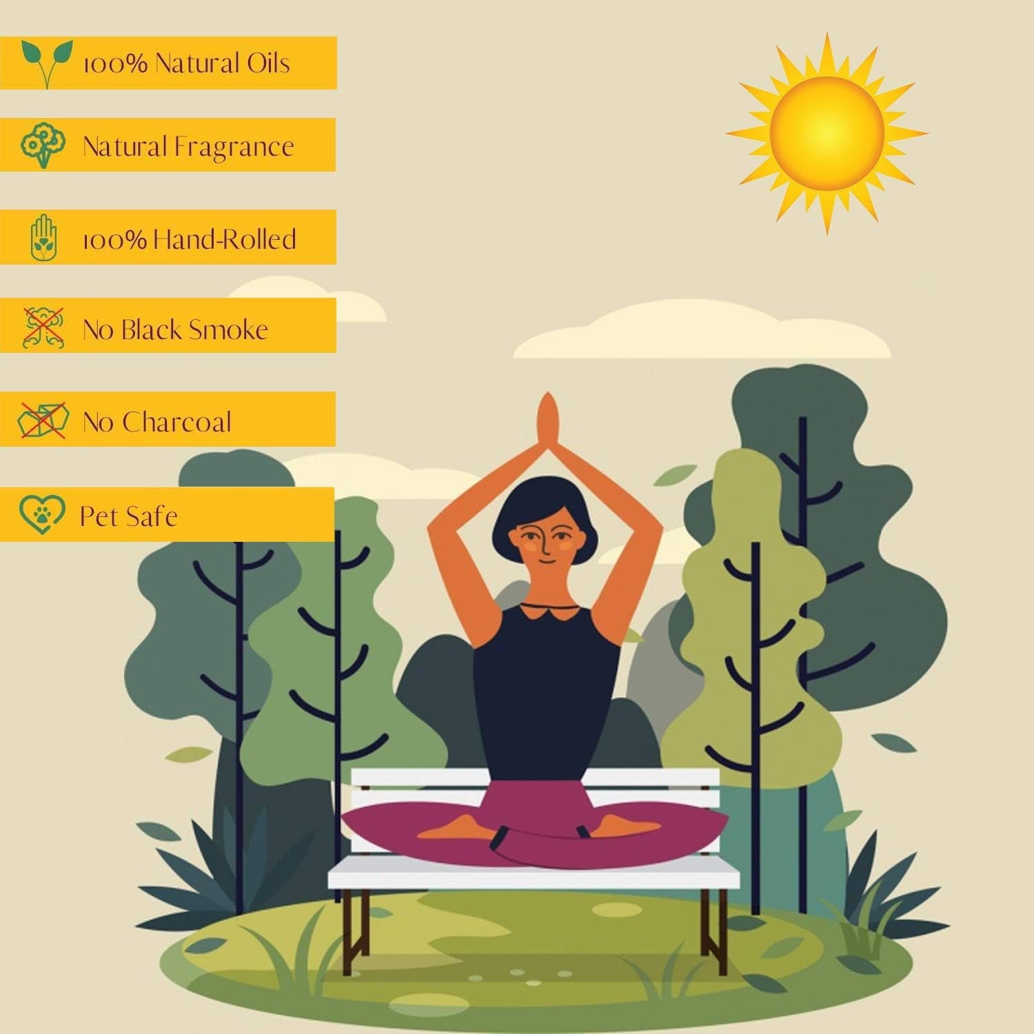 Incense Sticks Gift Set, 7 Scents, Nag Champa, Super Hit, Dragon's Blood, Sandalwood, Patchouli, Lavender, Positive Vibes, 15G Each (Oriental Mix)