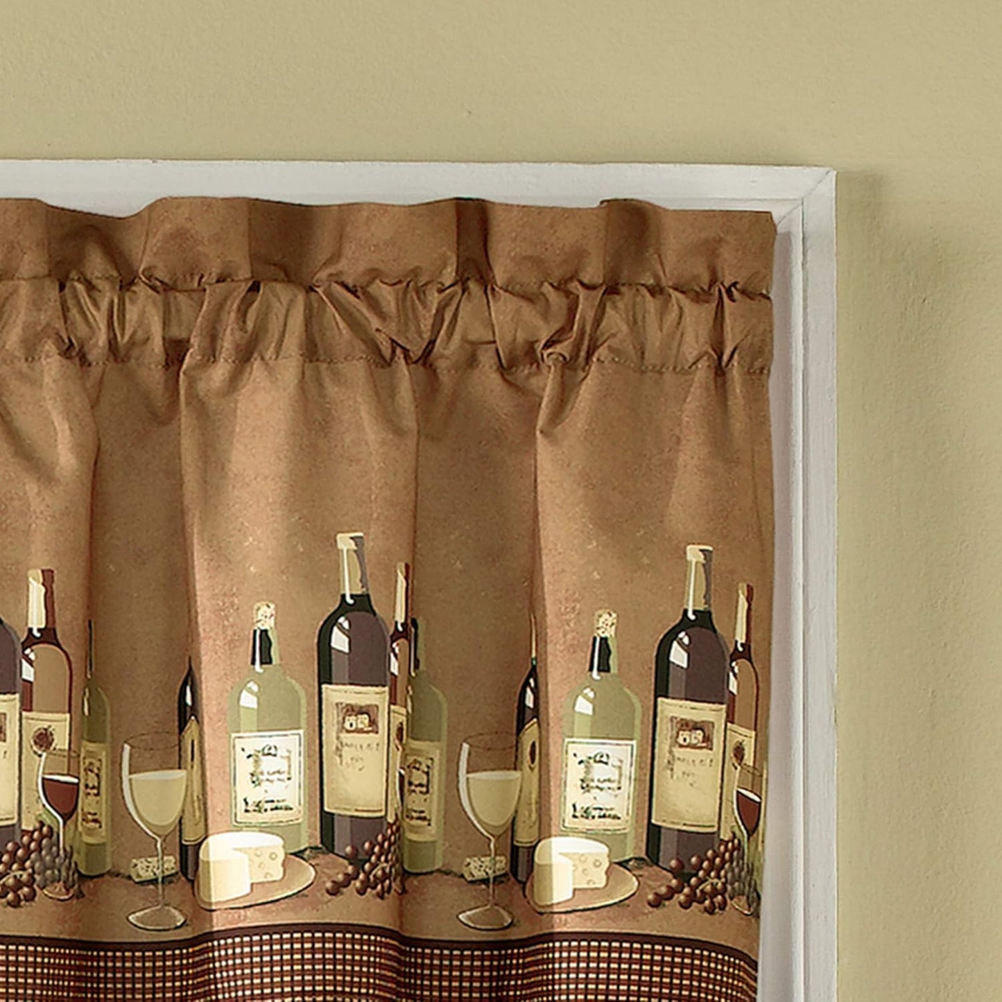 Industries Wines Kitchen Curtain Set 36-Inch Length