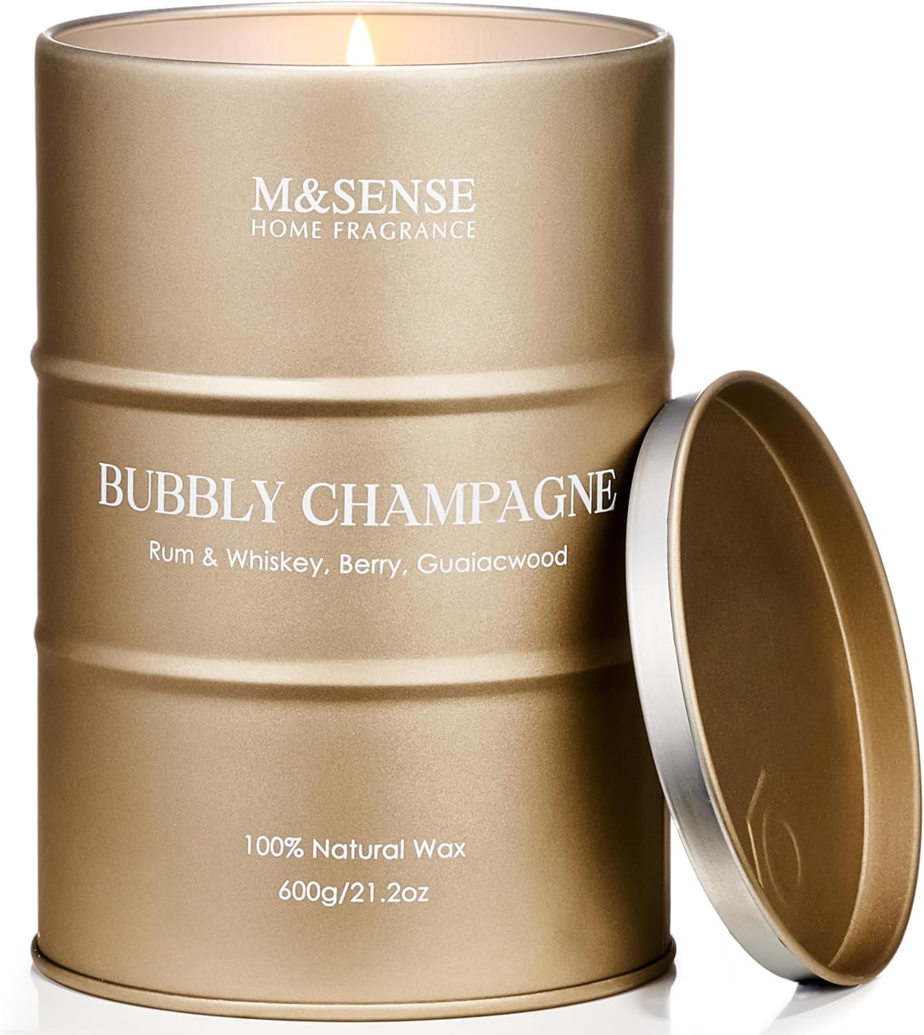 Bubbly Champagne Large Candles, 21.2 Oz