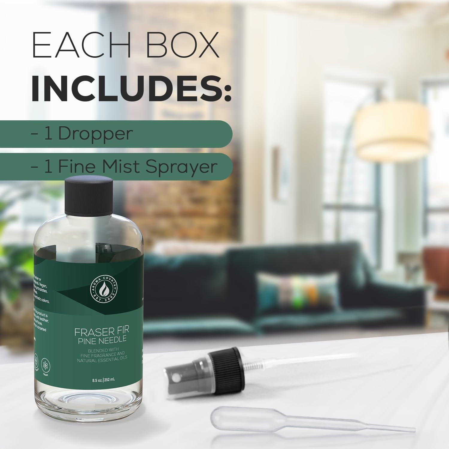 Fraser Fir Diffuser Oil - Long-Lasting Pine Needle Scented Oil (8.5 Fl. Oz)