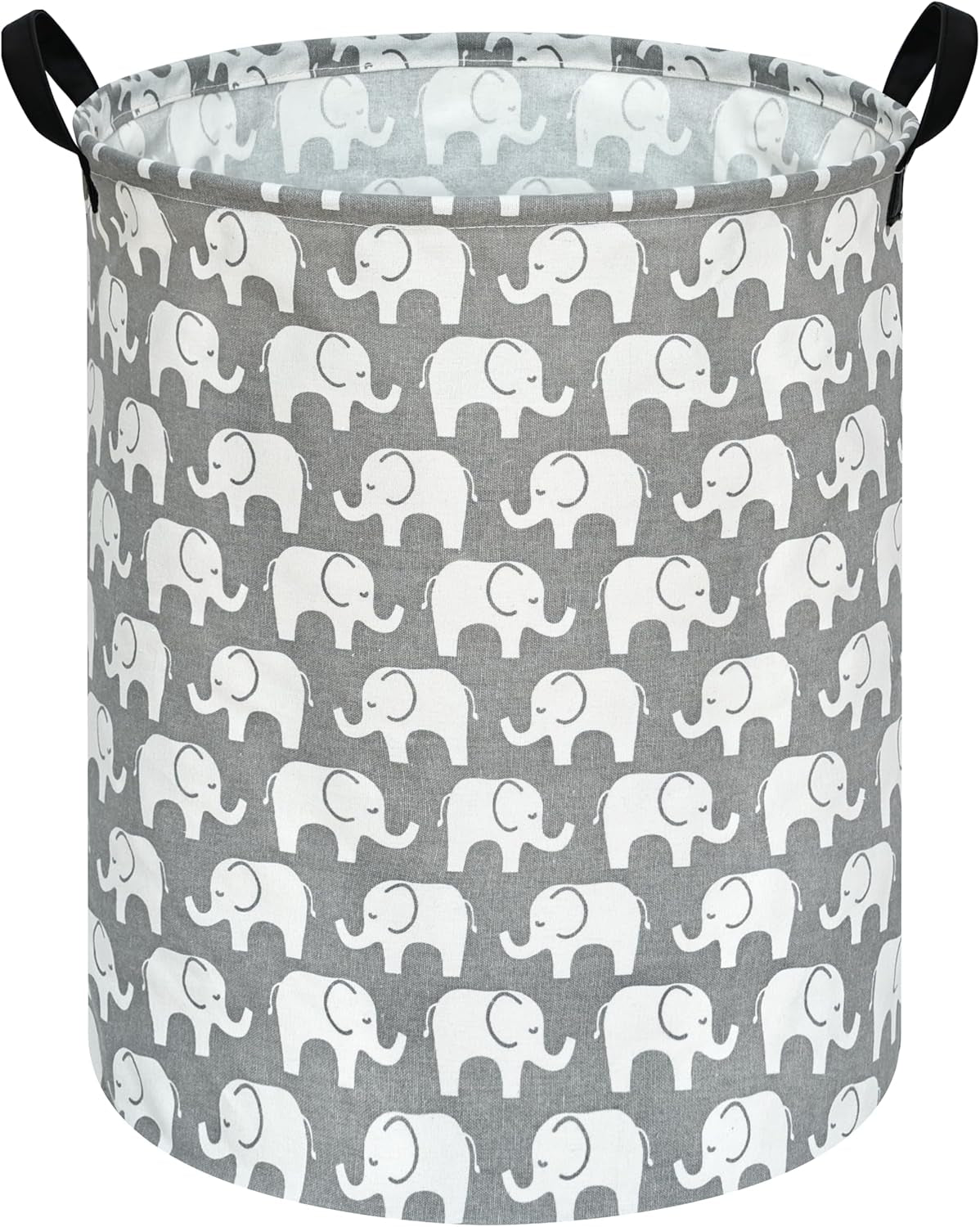 Baby Laundry Basket Kids Elephant Pattern Hamper, Large Storage Decor